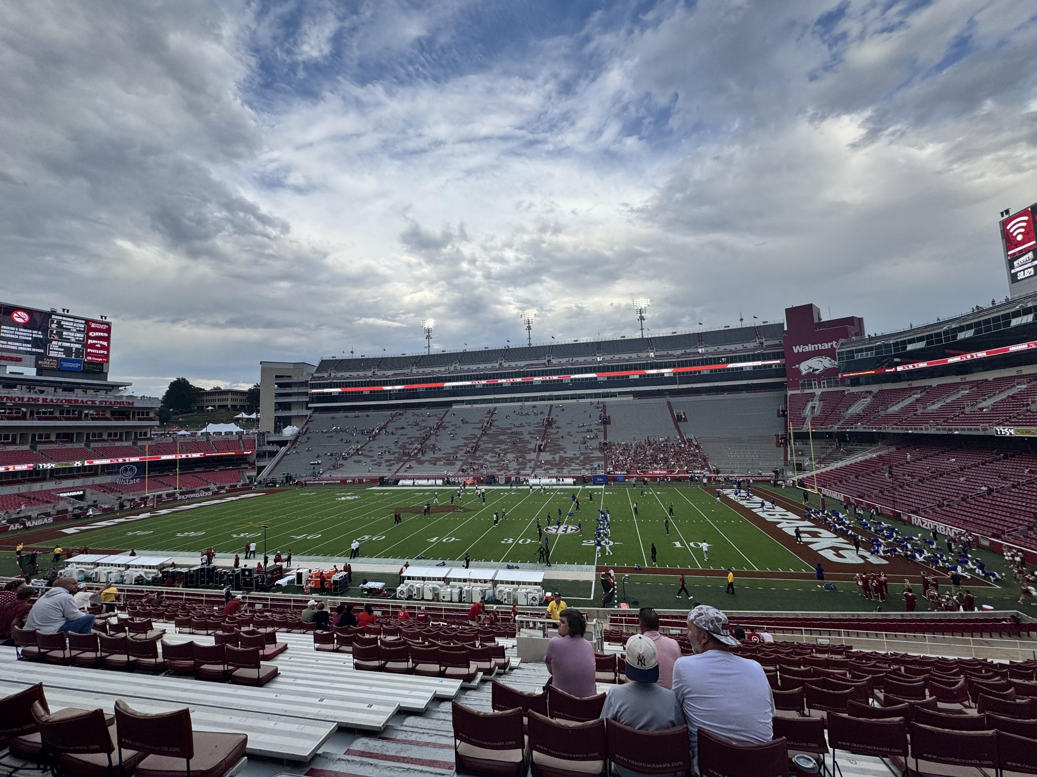 Real Fan View taken from Section 102 at Razorback Stadium by Addison B