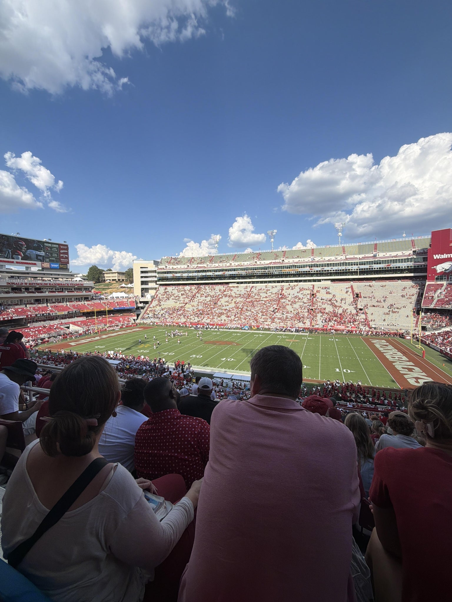 Real Fan View taken from Section 102 at Razorback Stadium by Cason C