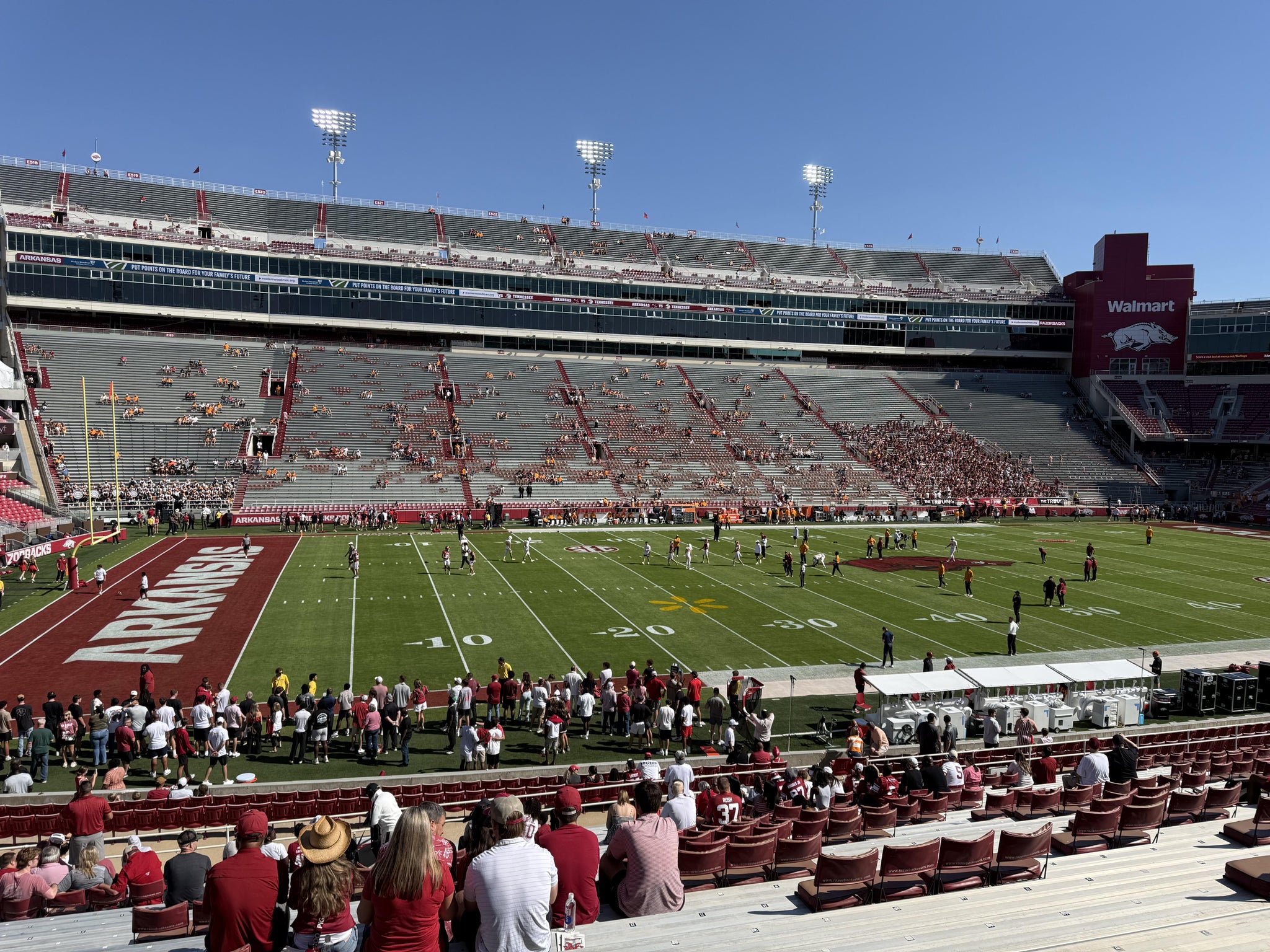 Real Fan View taken from Section 105 at Razorback Stadium by Mona M