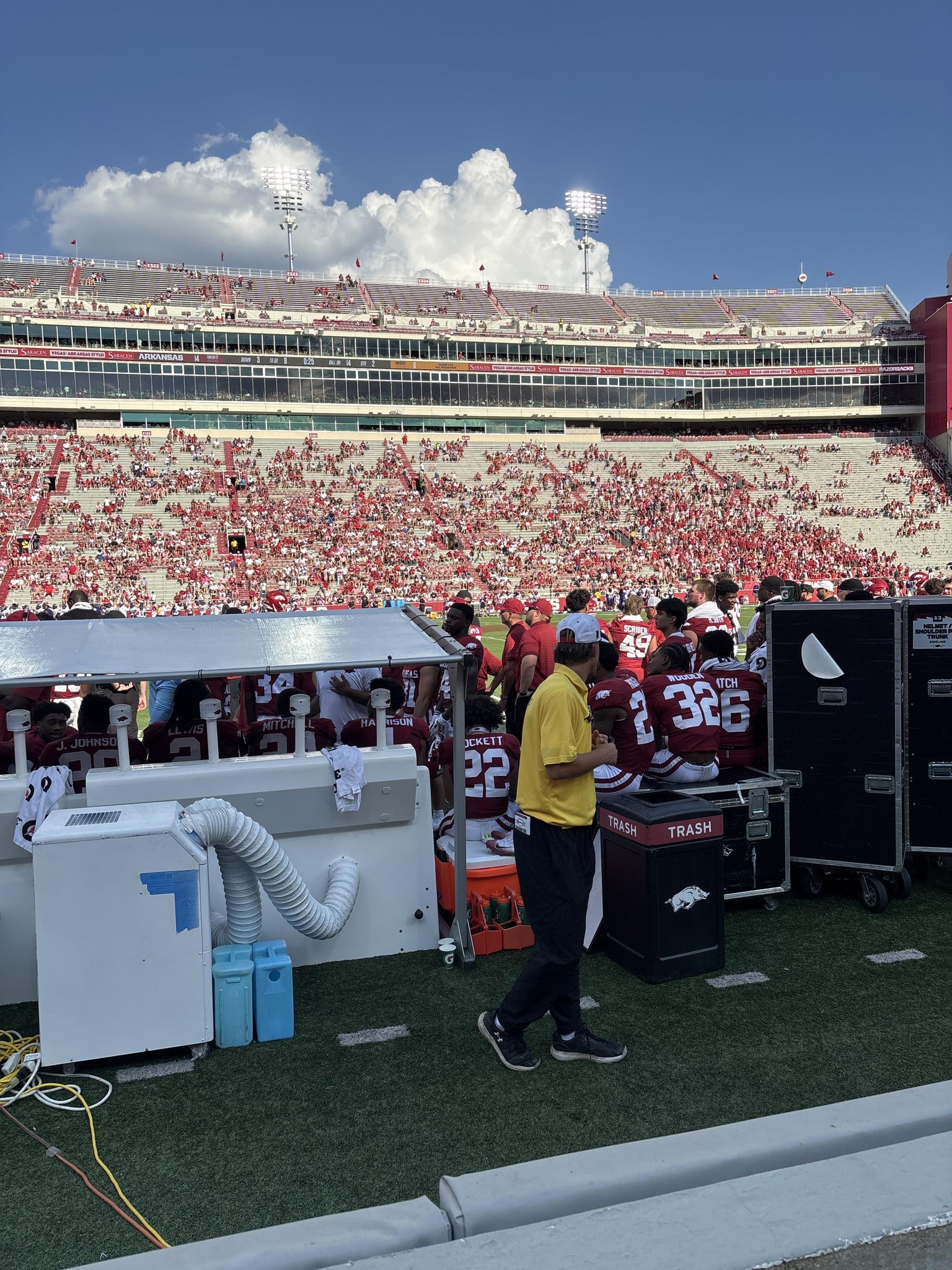 Real Fan View taken from Section 105 at Razorback Stadium by Sam A