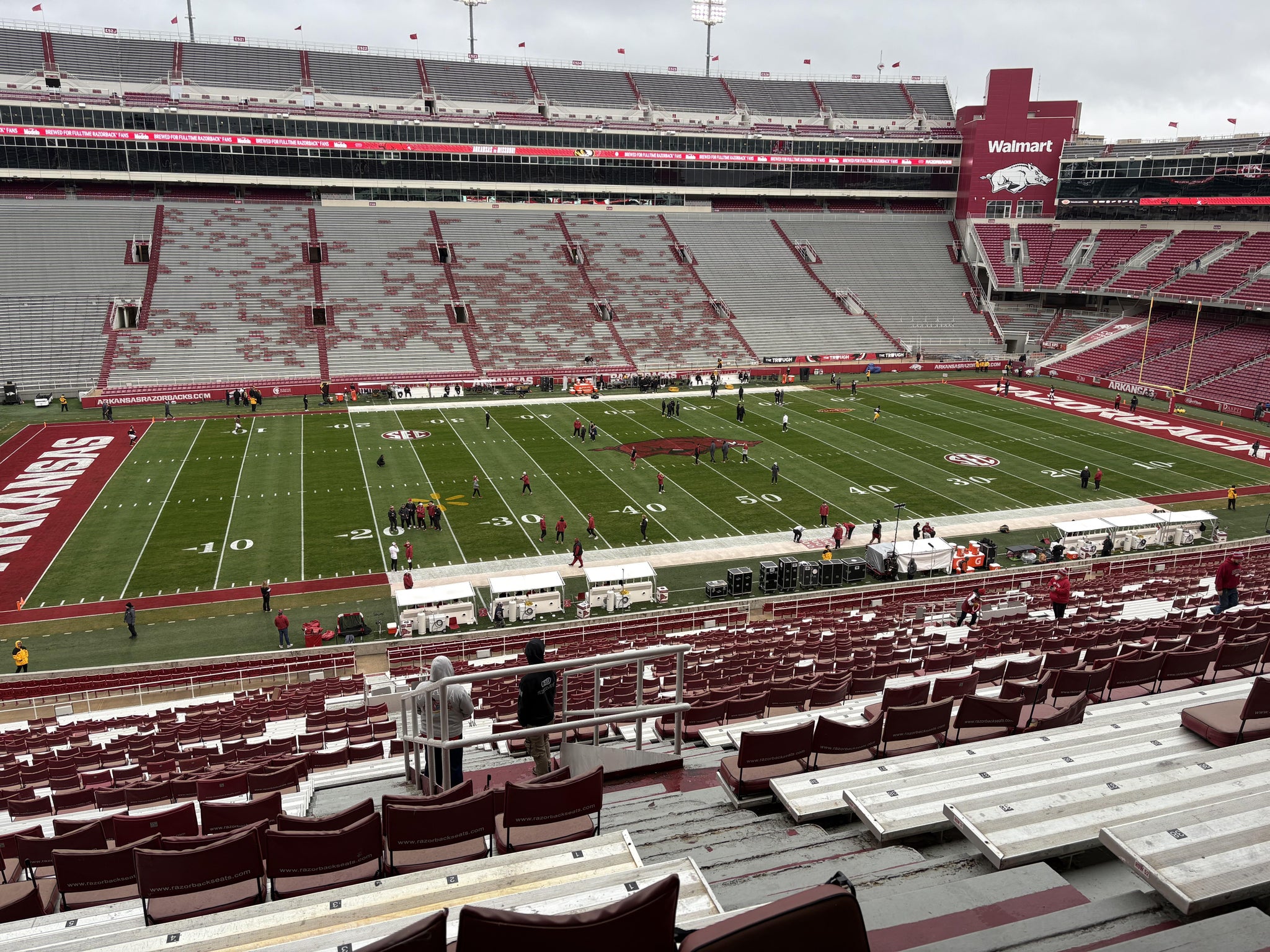 Real Fan View taken from Section 106 at Razorback Stadium by Anonymous User