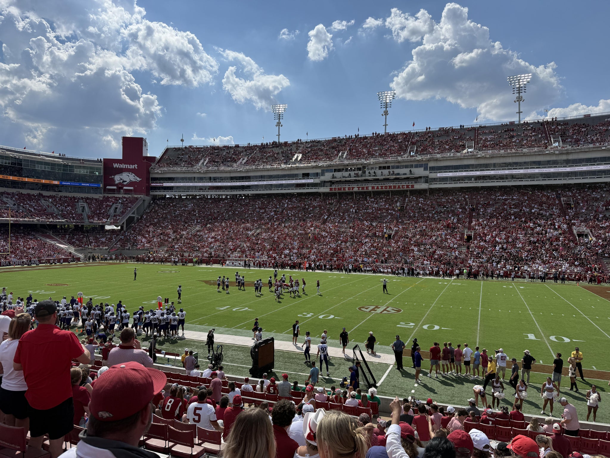 Real Fan View taken from Section 121 at Razorback Stadium by Kyle R
