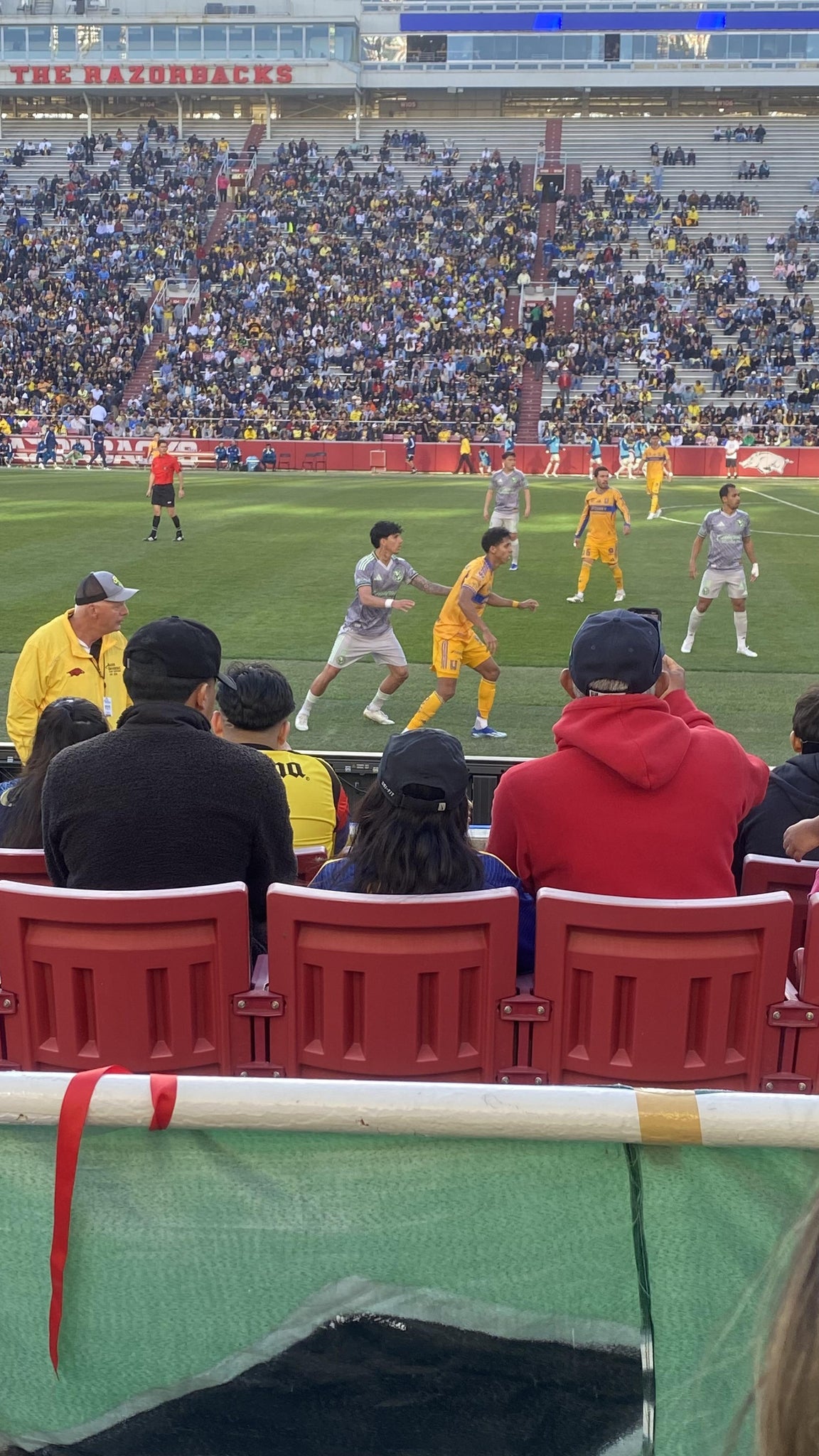 Real Fan View taken from Section 121 at Razorback Stadium by Lupita V