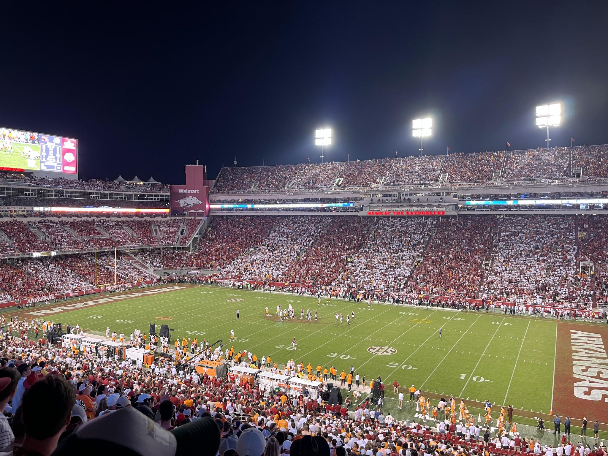Real Fan View taken from Section 121 at Razorback Stadium by Taylor C