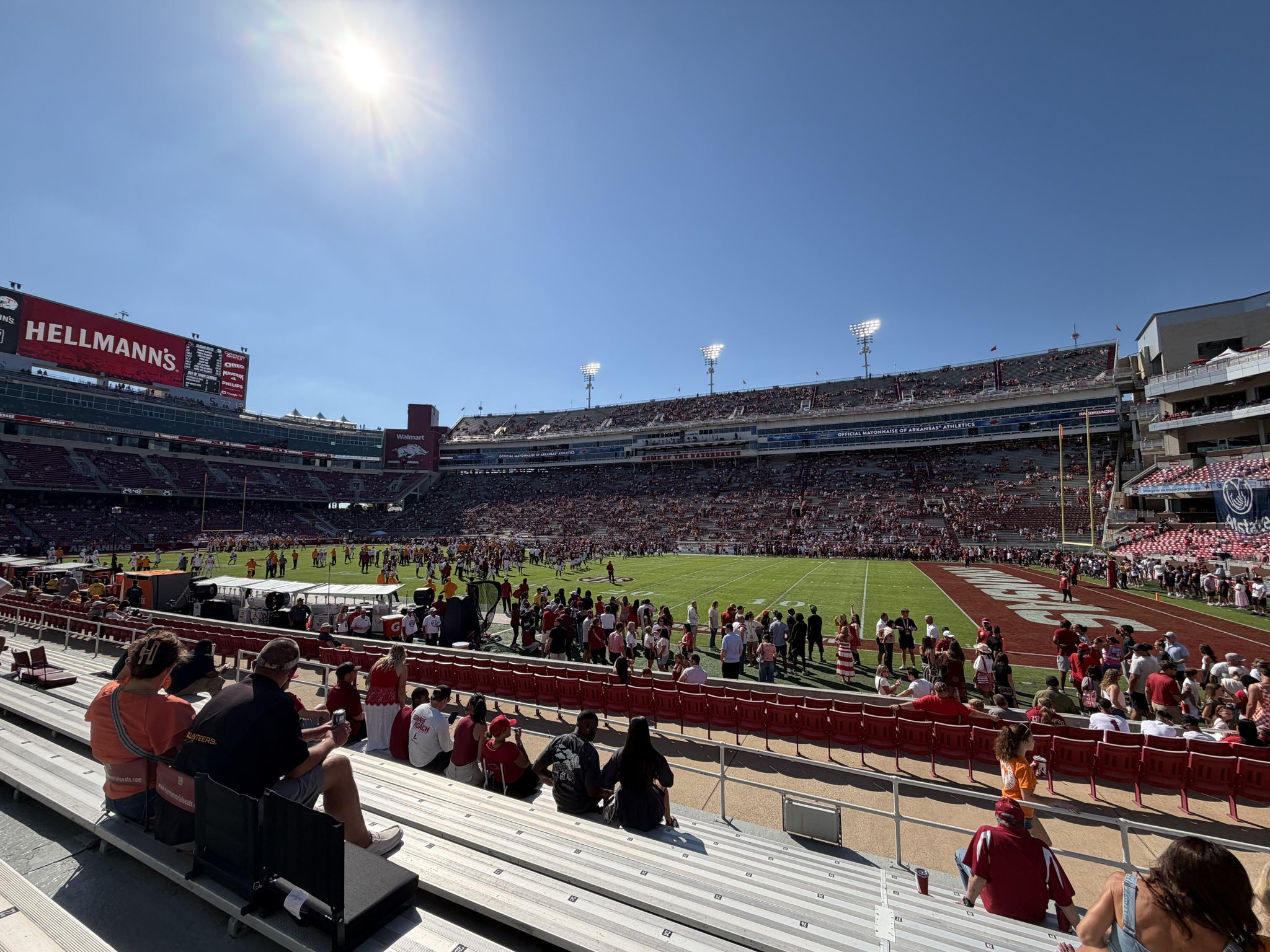 Real Fan View taken from Section 121 at Razorback Stadium by Jacob S