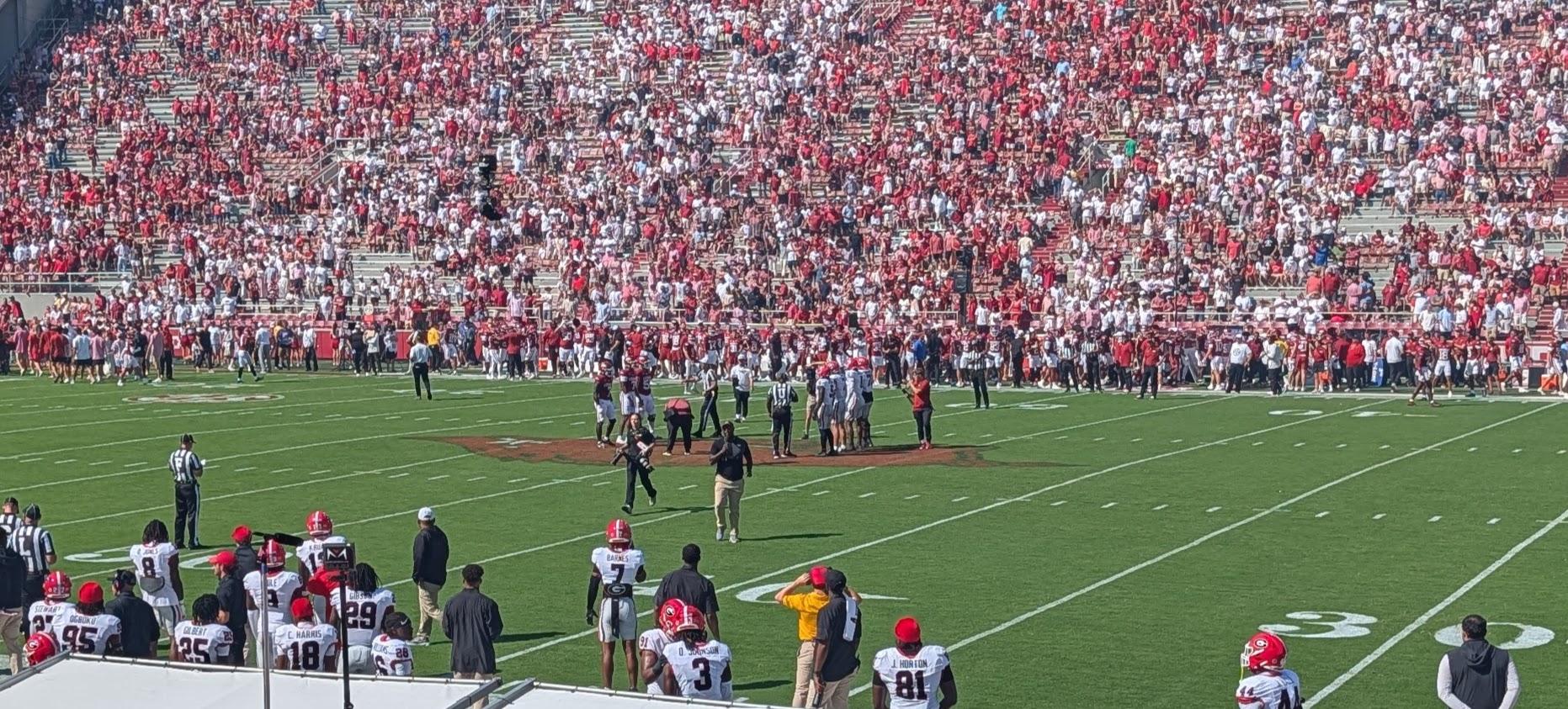 Real Fan View taken from Section 122 at Razorback Stadium by Shelley P