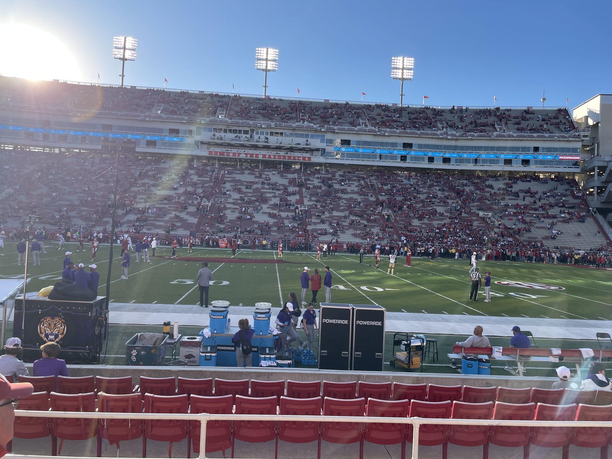 Real Fan View taken from Section 123 at Razorback Stadium by Lorissa G