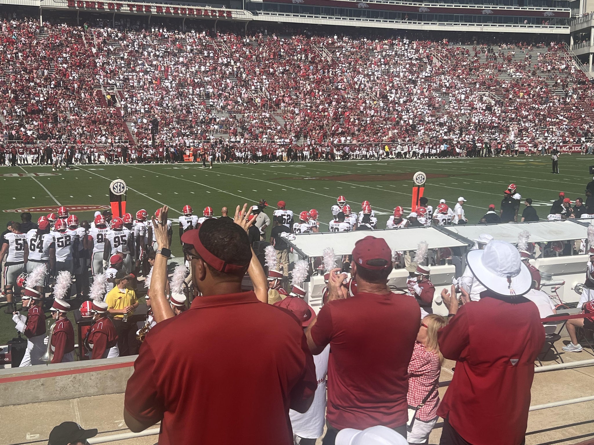 Real Fan View taken from Section 124 at Razorback Stadium by Angela D