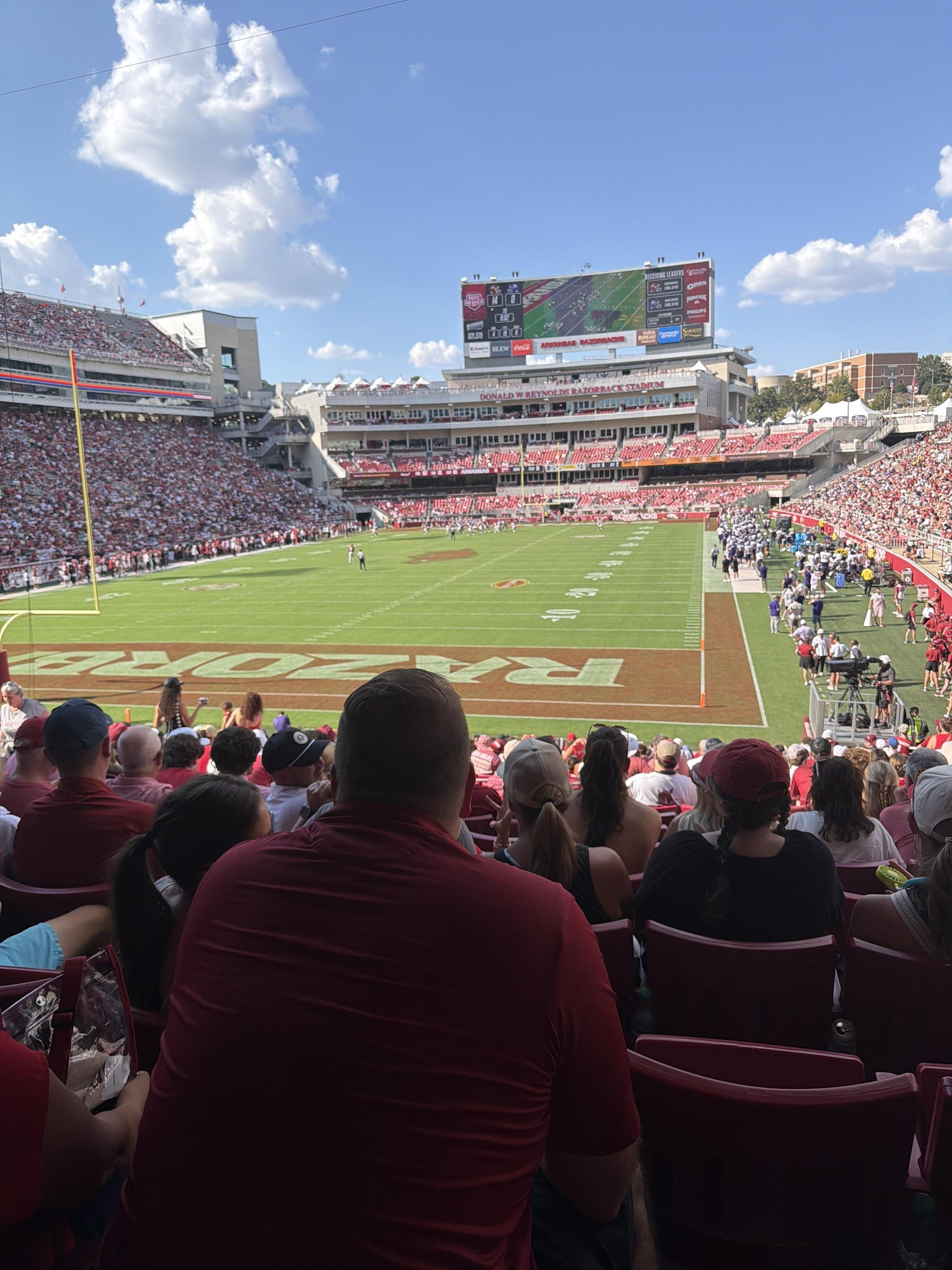 Real Fan View taken from Section 130 at Razorback Stadium by Todd H