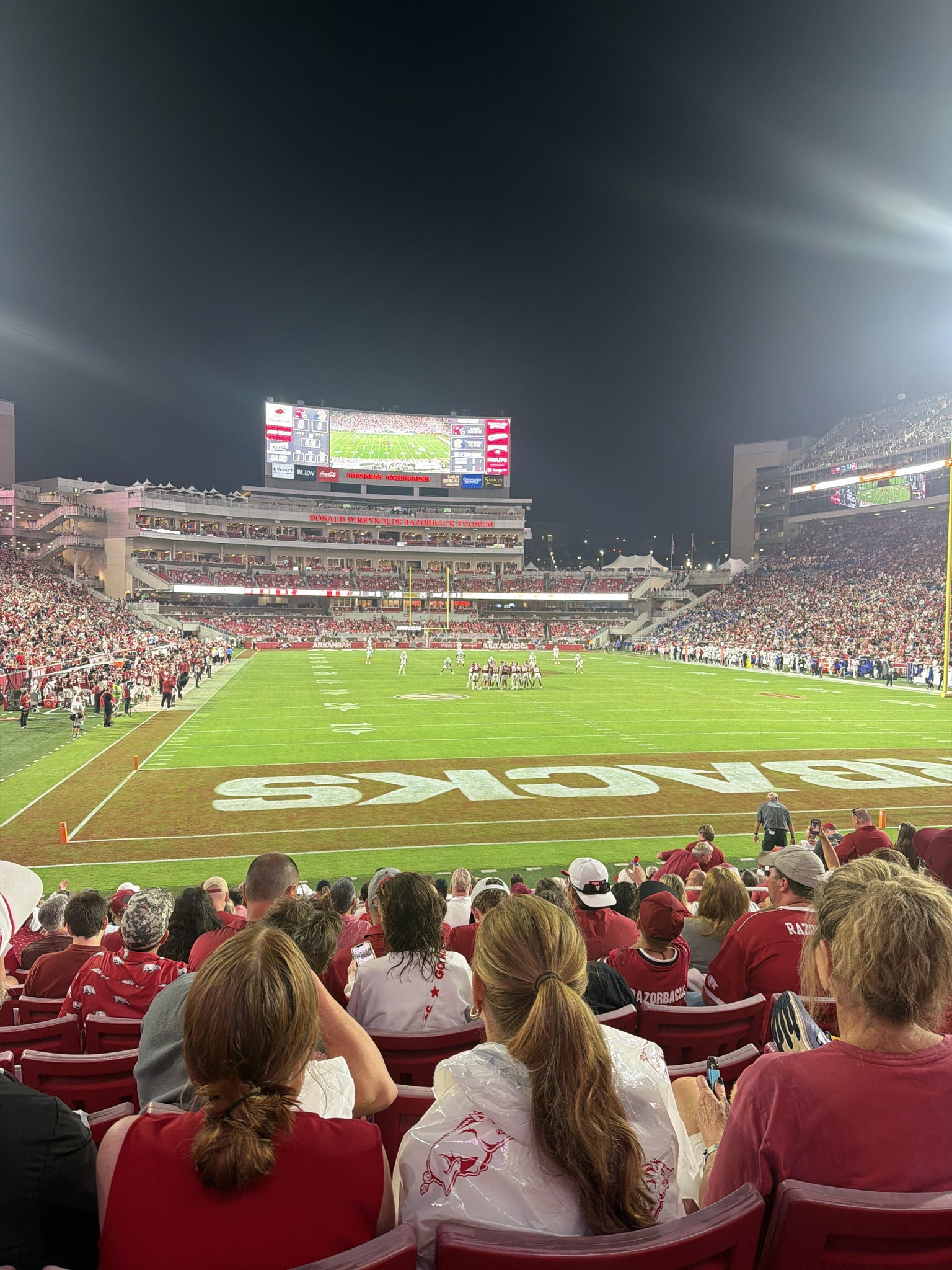 Real Fan View taken from Section 134 at Razorback Stadium by Josh G