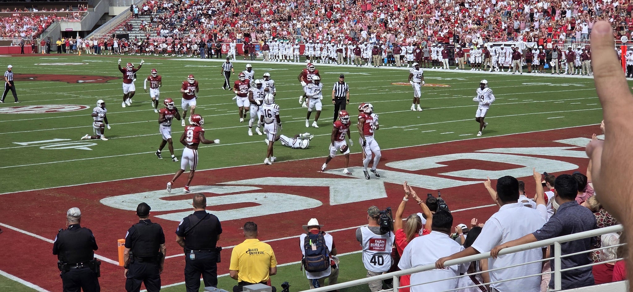 Real Fan View taken from Section 136 at Razorback Stadium by Heath S