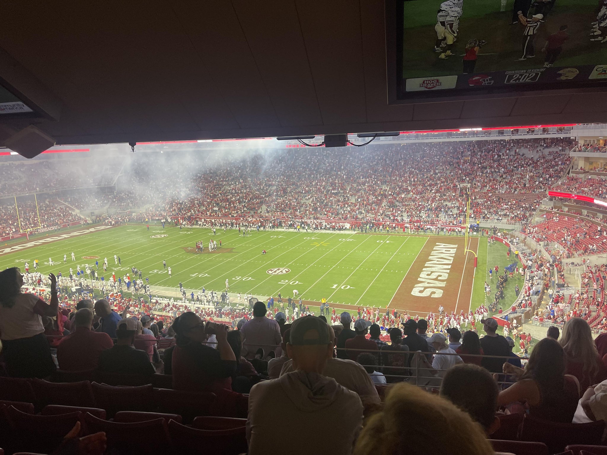 Real Fan View taken from Section 217 at Razorback Stadium by Darrell P