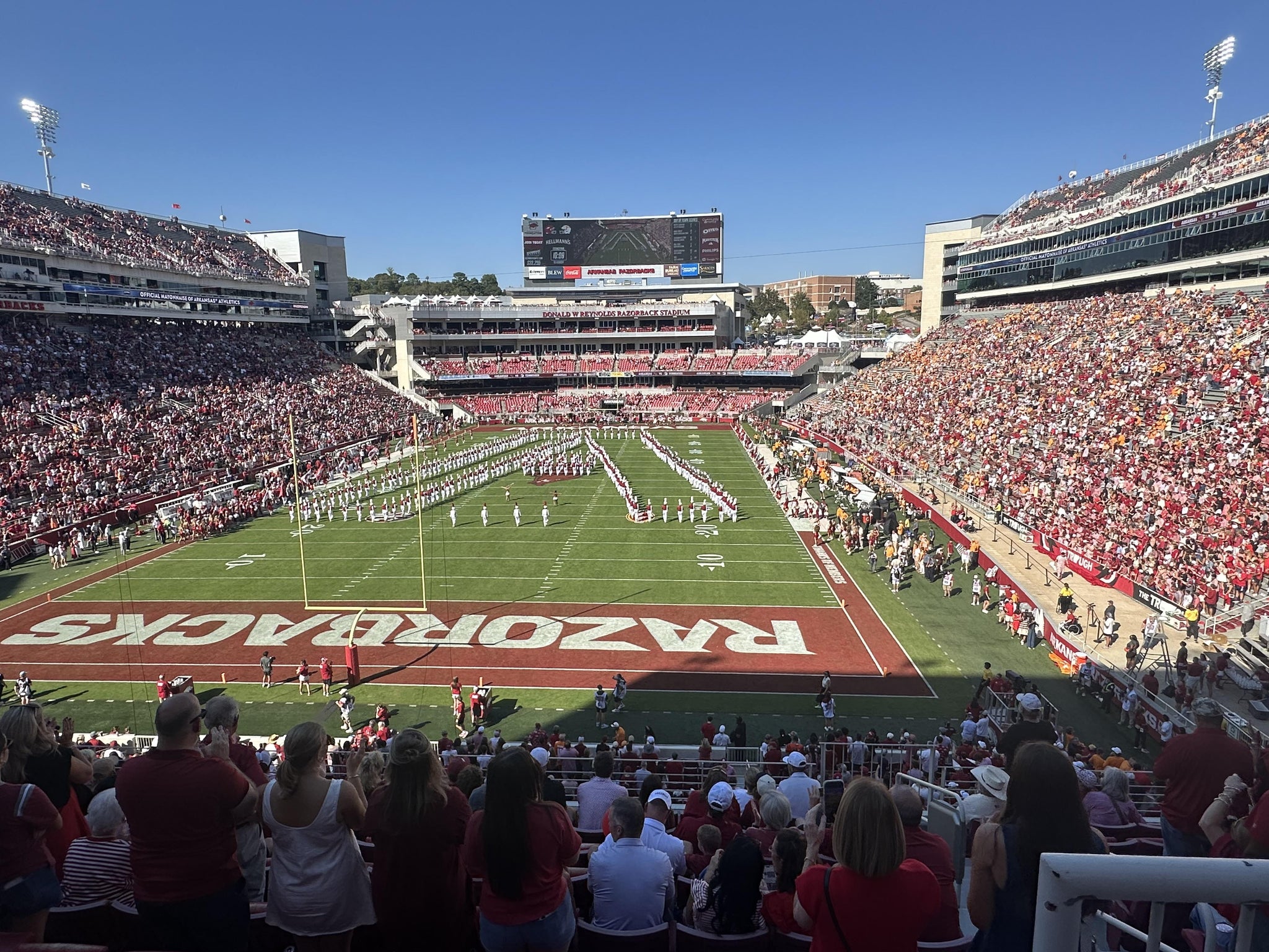 Real Fan View taken from Section 231 at Razorback Stadium by Steven D