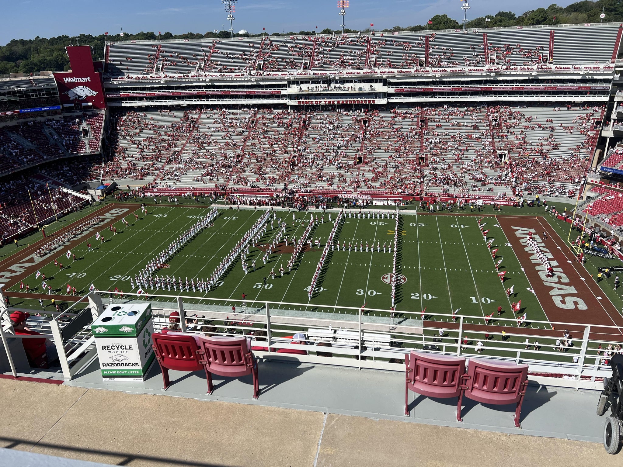 Real Fan View taken from Section 522 at Razorback Stadium by Shana P