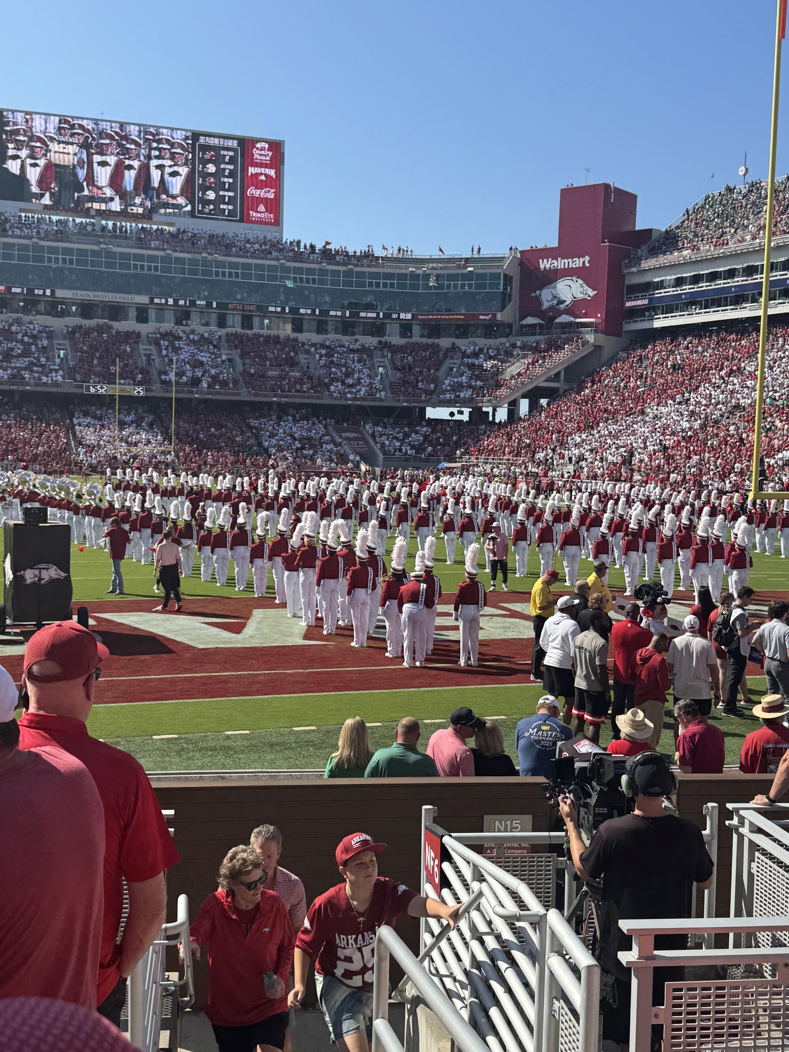 Real Fan View taken from Section F 7 at Razorback Stadium by Anonymous User