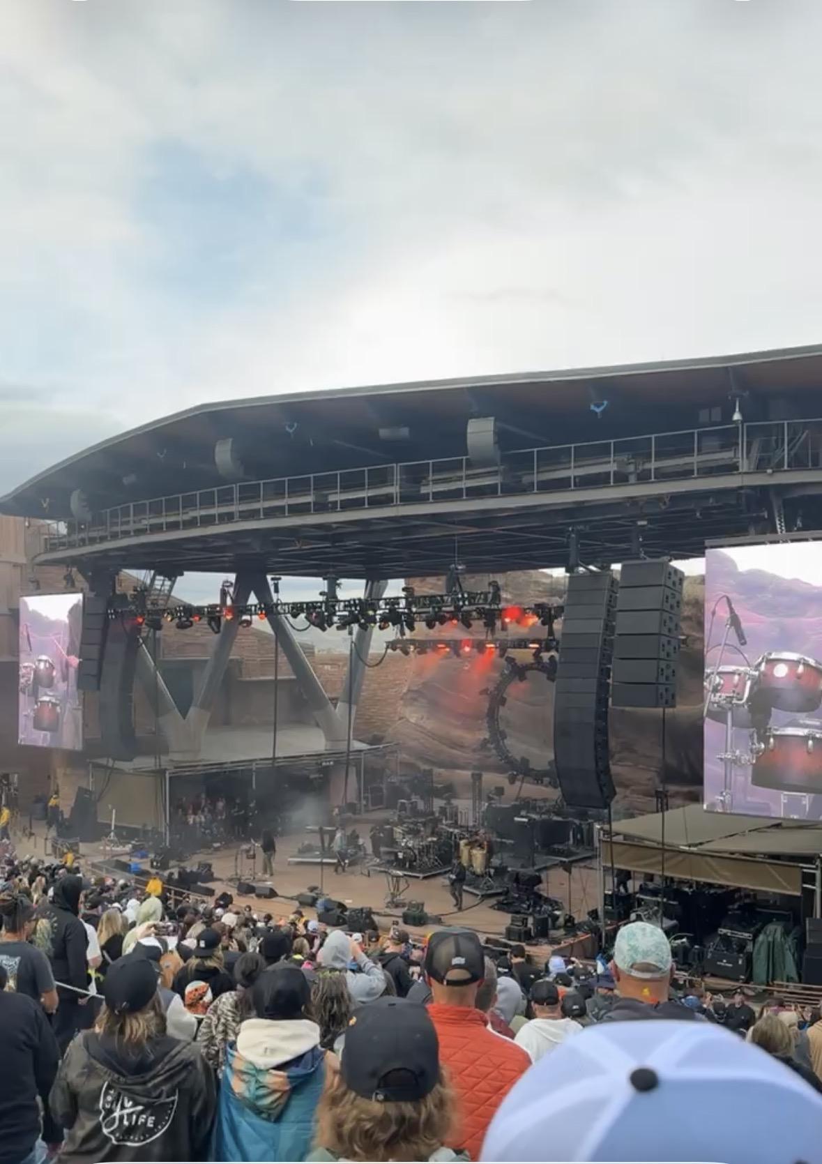 Real Fan View taken from GA Seats at Red Rocks Amphitheatre by Caleb A