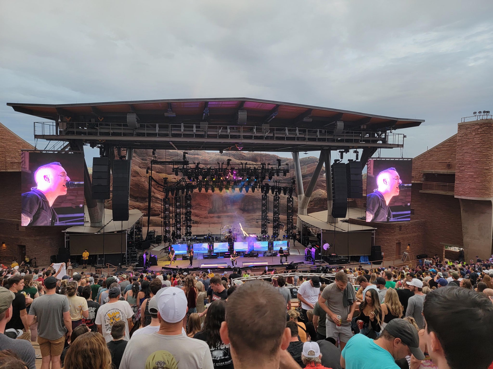 Real Fan View taken from Reserved Middle Center Left View at Red Rocks Amphitheatre by Matt R
