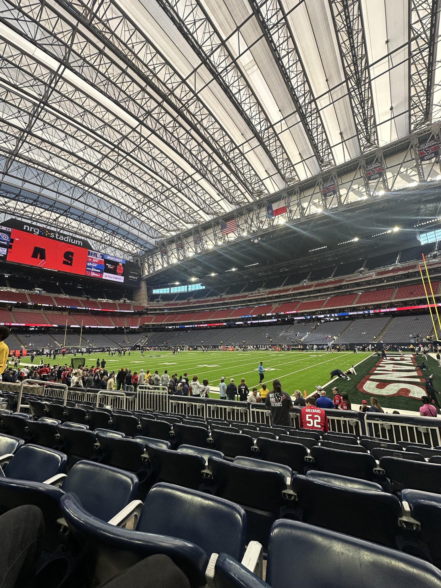 Real Fan View taken from Section 102 at Reliant Stadium by Auzston S