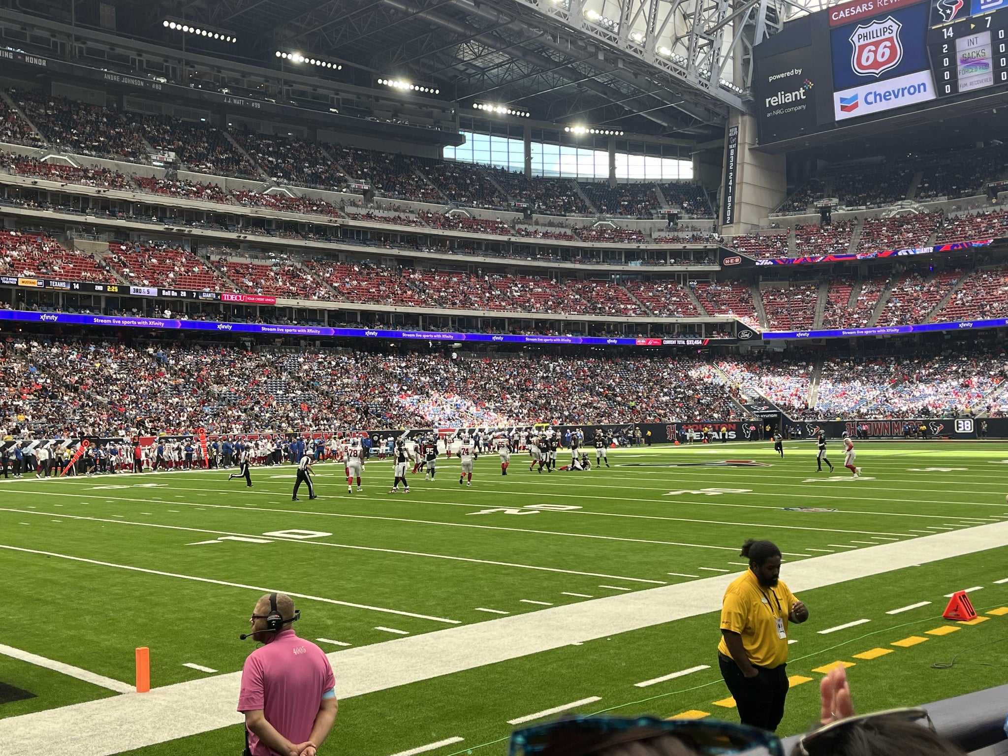 Real Fan View taken from Section 111 at Reliant Stadium by Kyle K