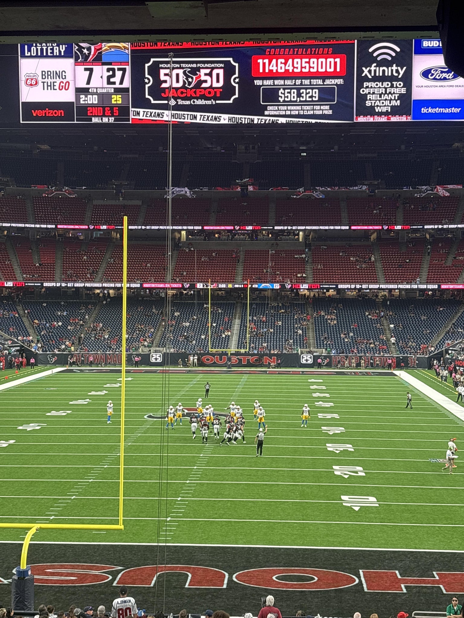 Real Fan View taken from Section 116 at Reliant Stadium by Edgar M