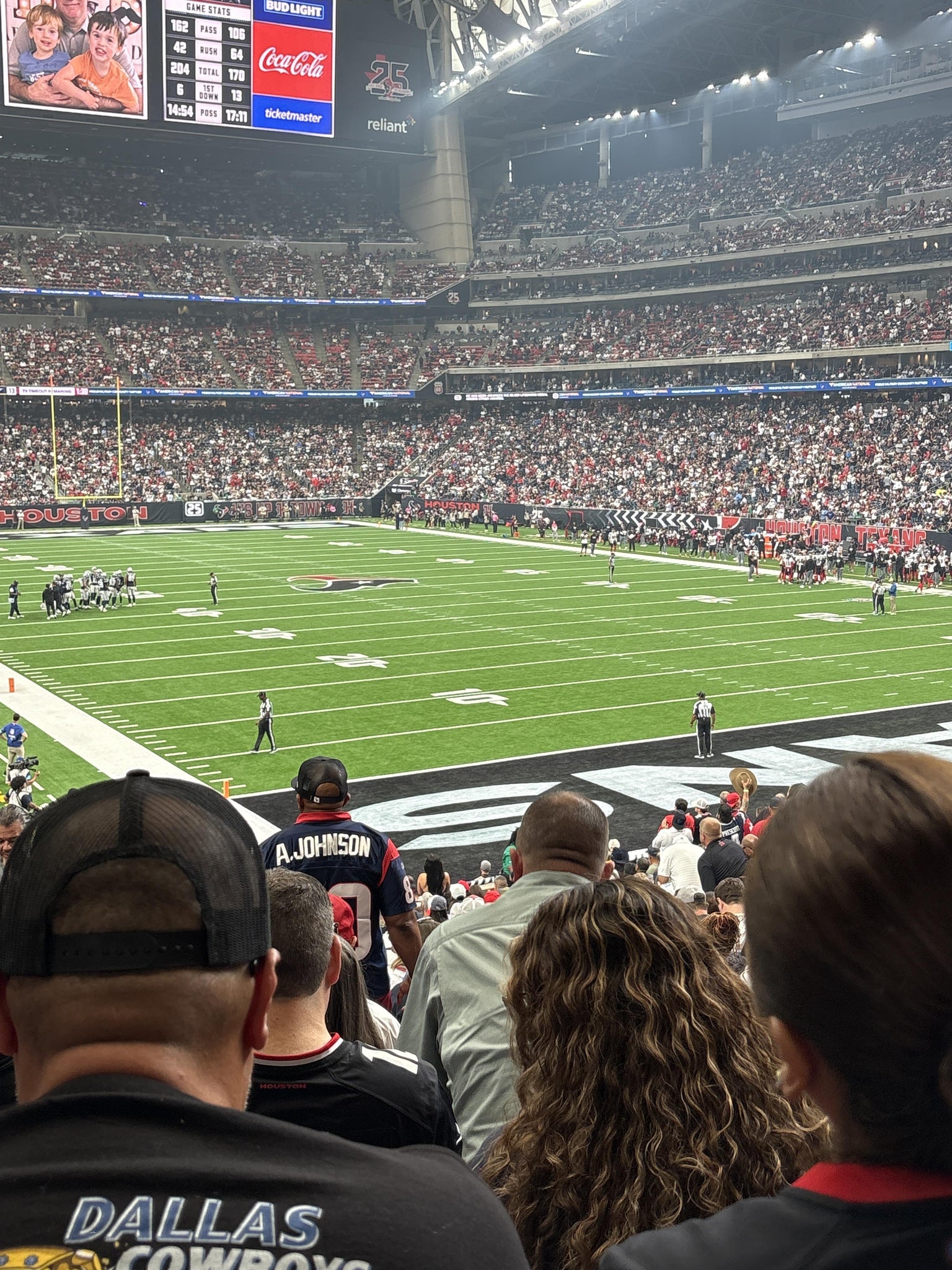 Vue réelle des fans prise de la Section 119 au site Reliant Stadium par Pamela S