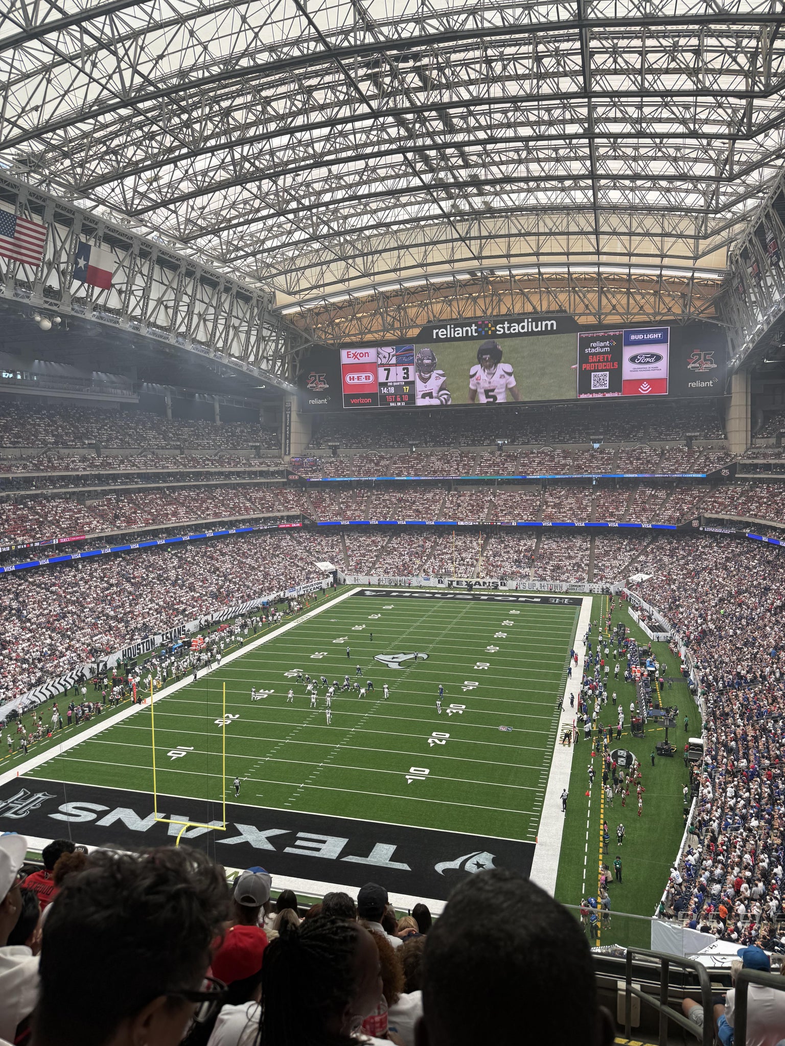 Vue réelle des fans prise de la Section 545 au site Reliant Stadium par Ben B