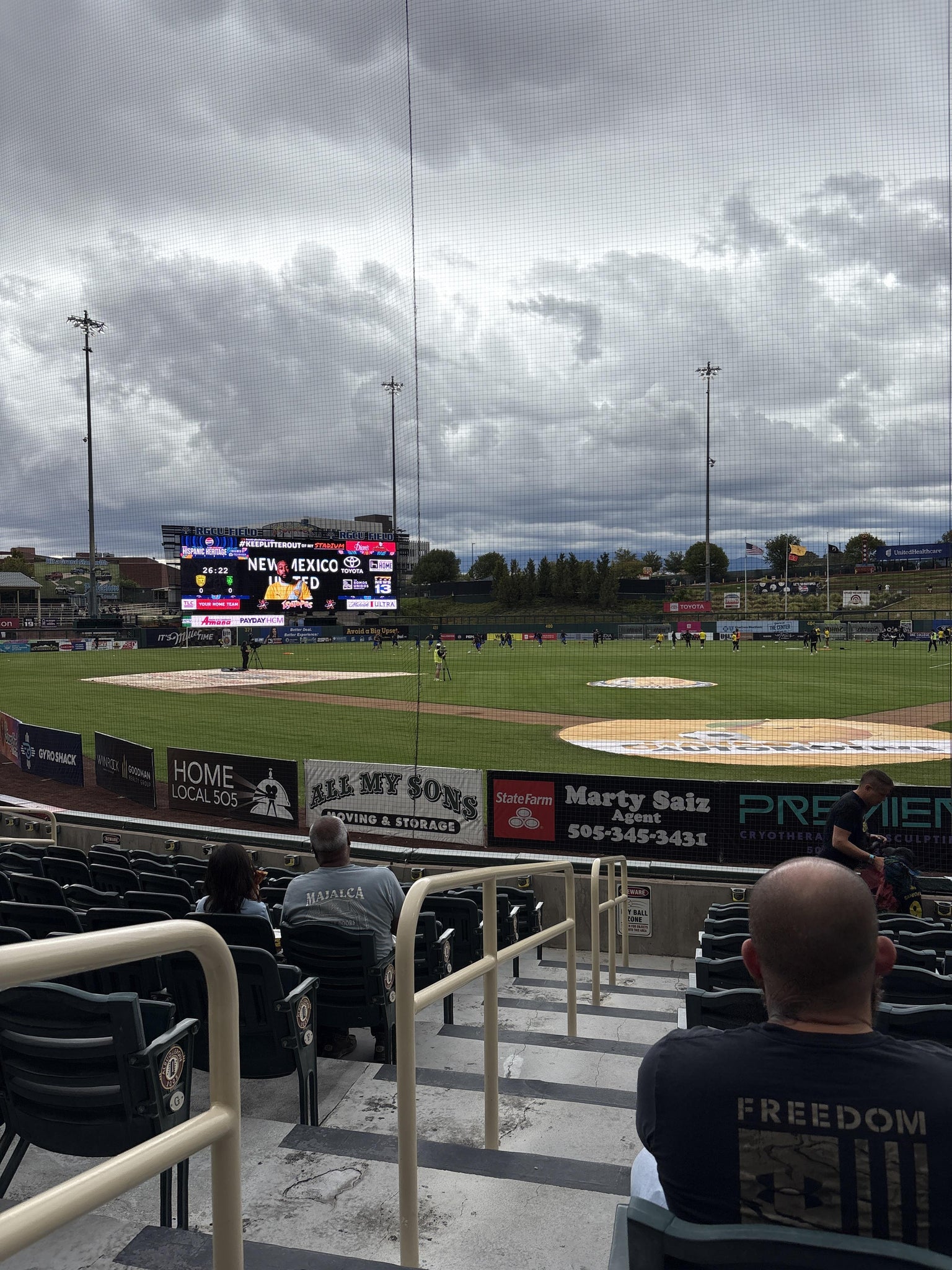 Real Fan View taken from Section 101 at Rio Grande Credit Union Field at Isotopes Park by Greg D