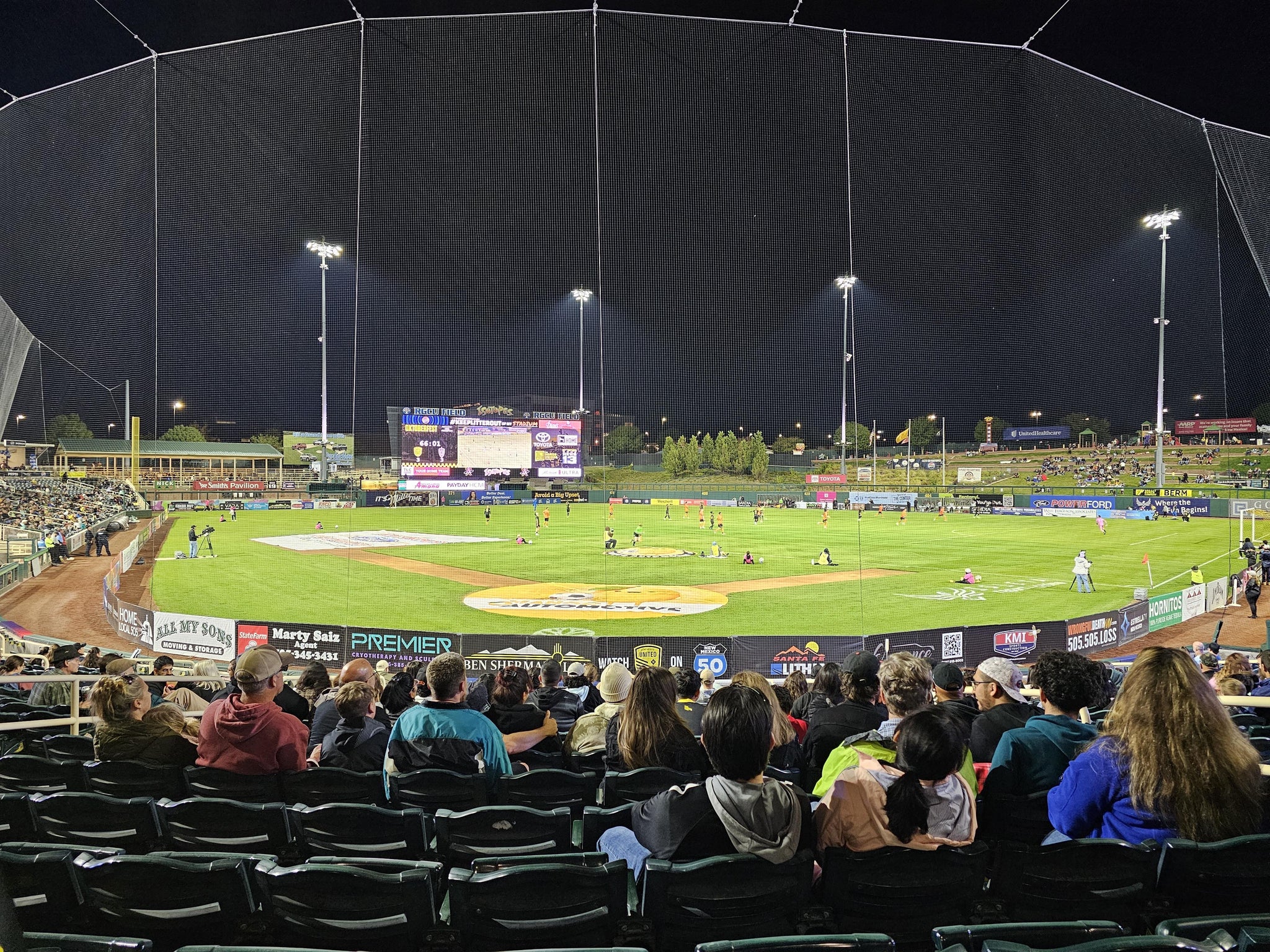 Real Fan View taken from Section 102 at Rio Grande Credit Union Field at Isotopes Park by Rachel R
