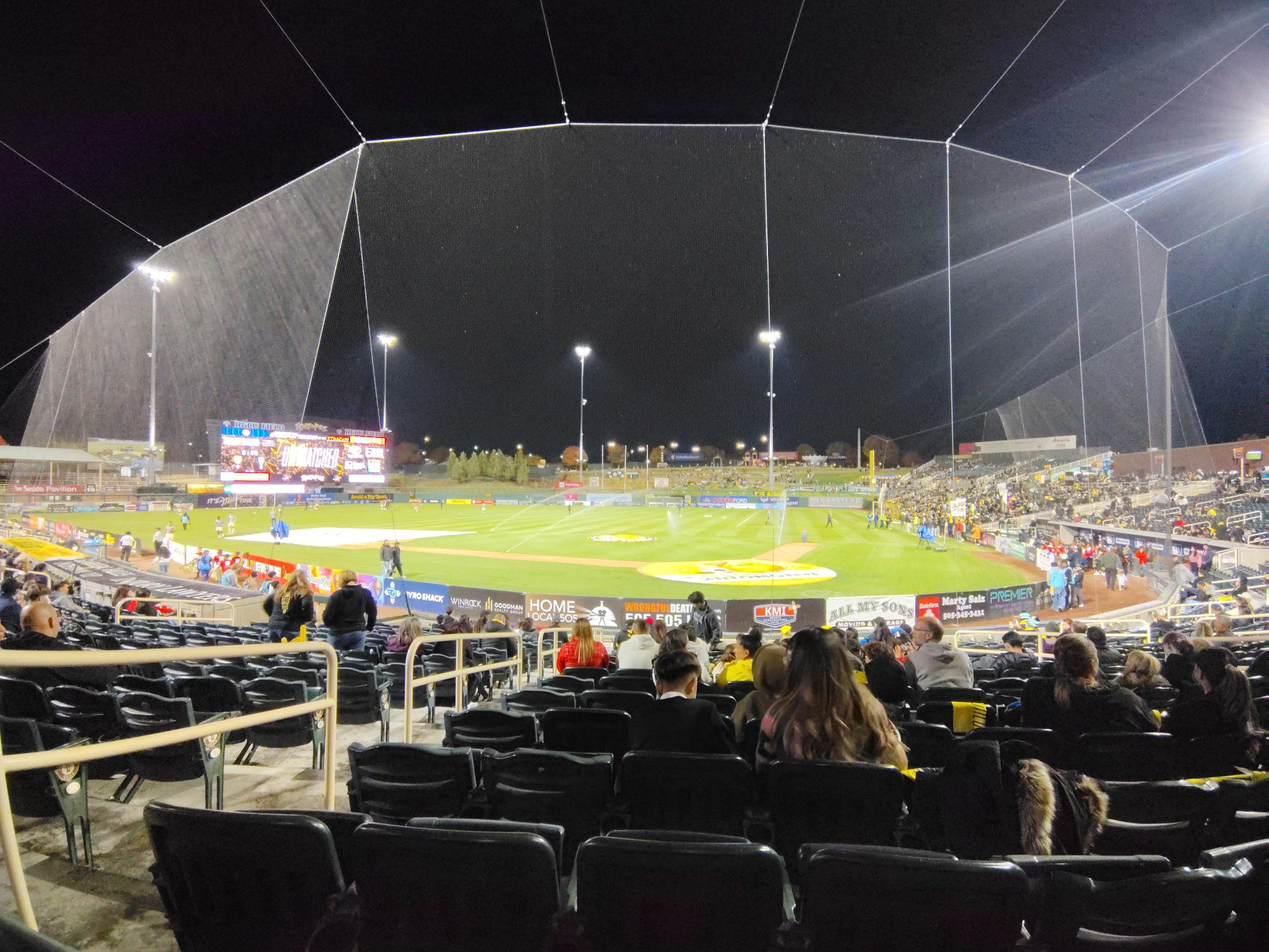 Real Fan View taken from Section 103 at Rio Grande Credit Union Field at Isotopes Park by Alma D