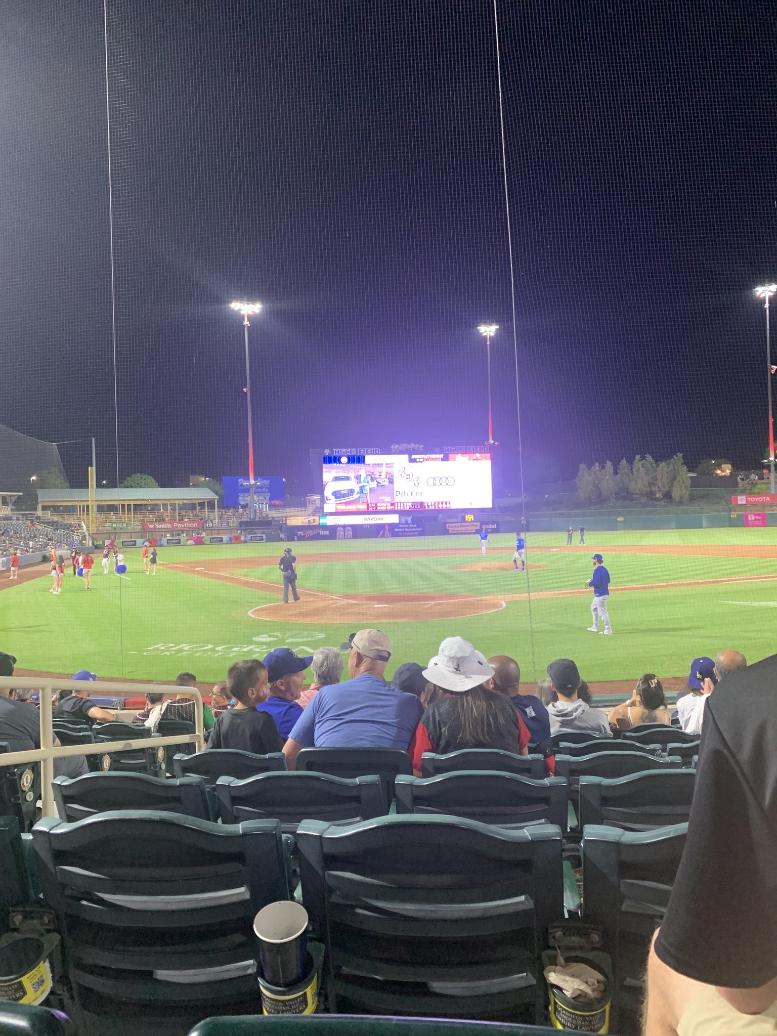 Real Fan View taken from Section 104 at Rio Grande Credit Union Field at Isotopes Park by Cody L