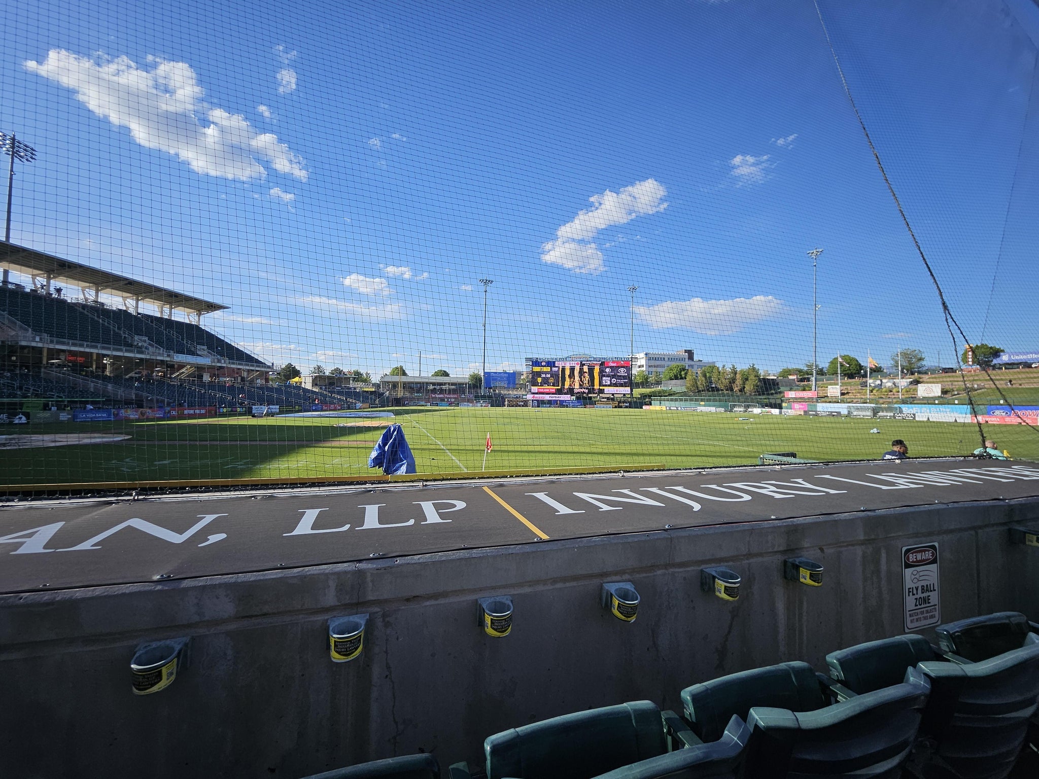 Real Fan View taken from Section 112 at Rio Grande Credit Union Field at Isotopes Park by Becky P