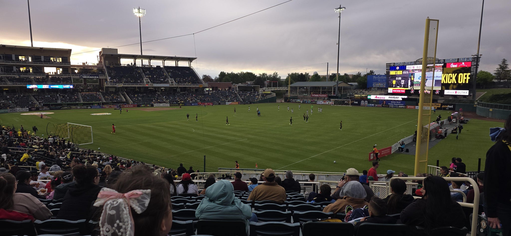 Real Fan View taken from Section 130 at Rio Grande Credit Union Field at Isotopes Park by Irving Q