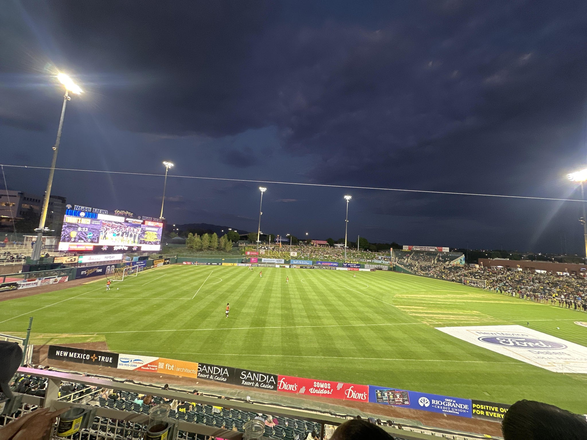Real Fan View taken from Section 205 at Rio Grande Credit Union Field at Isotopes Park by Karl W