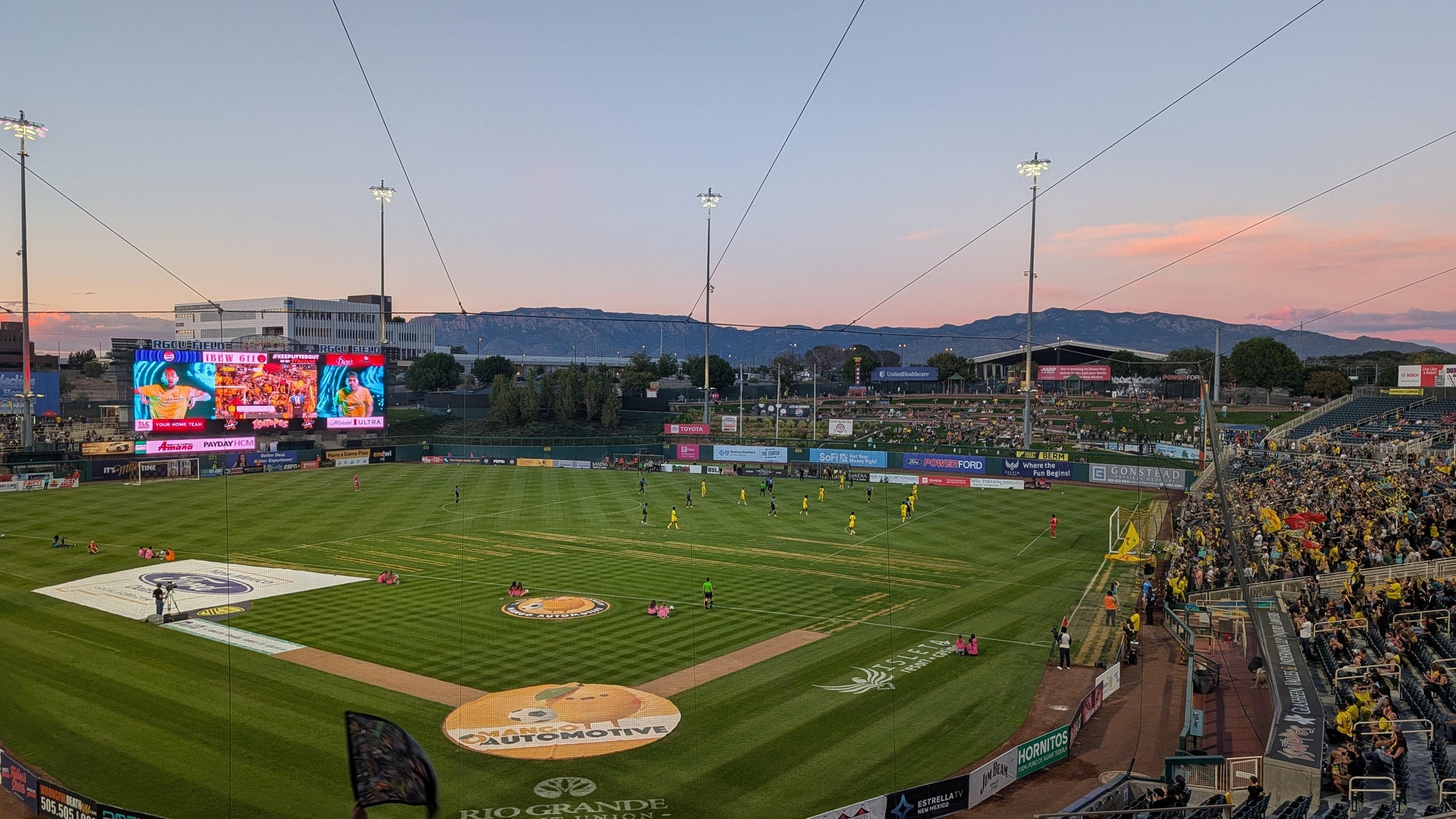 Real Fan View taken from Club 300 at Rio Grande Credit Union Field at Isotopes Park by Heather O