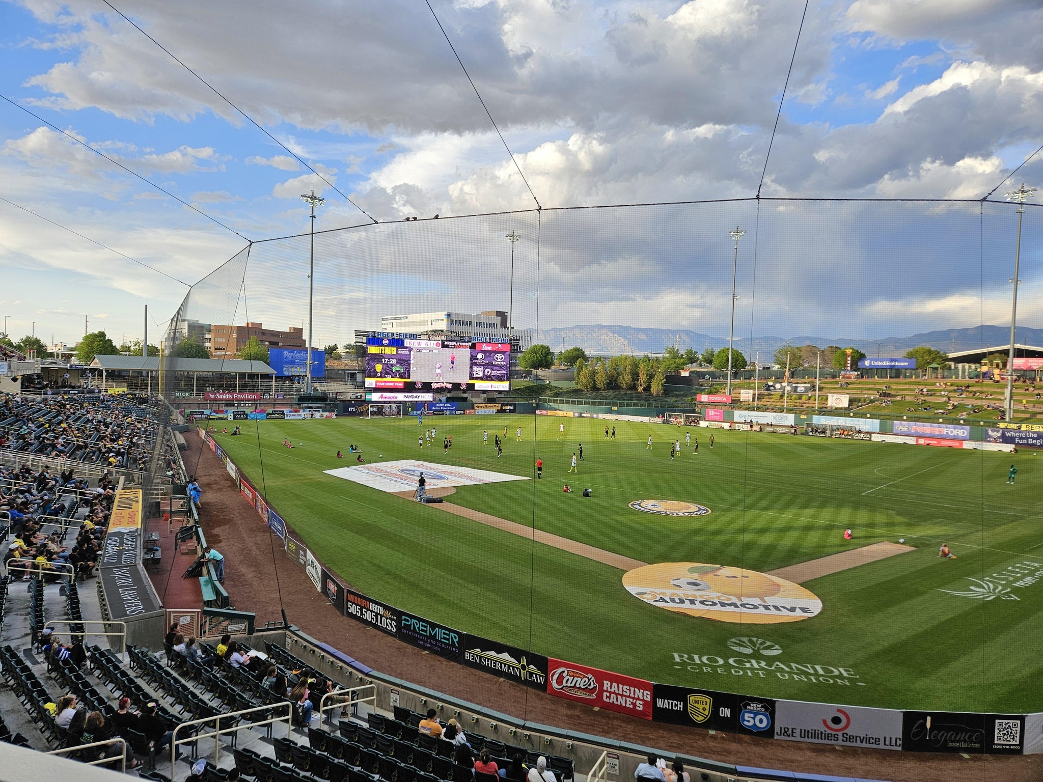 Real Fan View taken from Club 301 at Rio Grande Credit Union Field at Isotopes Park by Jim E