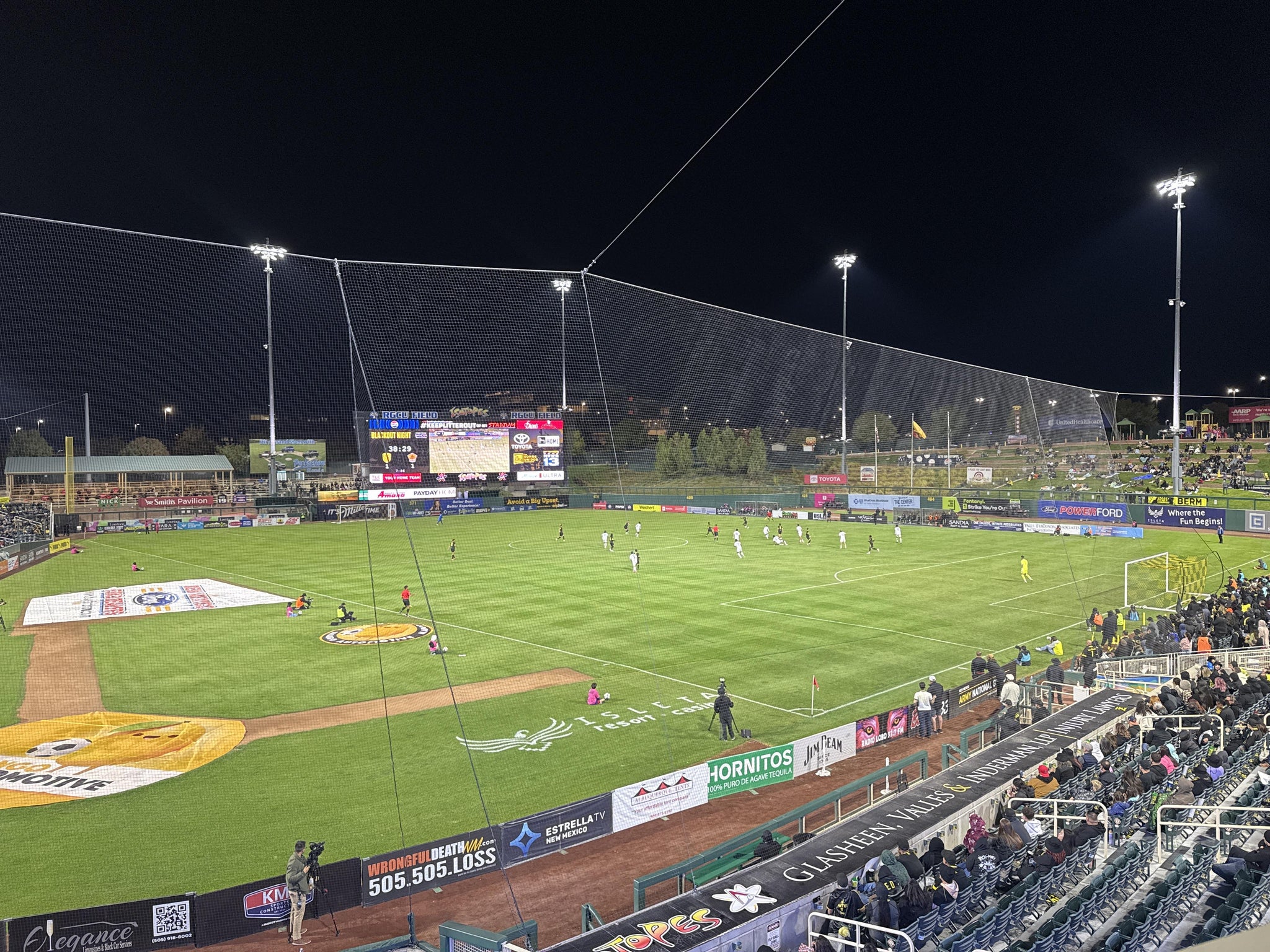 Real Fan View taken from Club 308 at Rio Grande Credit Union Field at Isotopes Park by Erica A