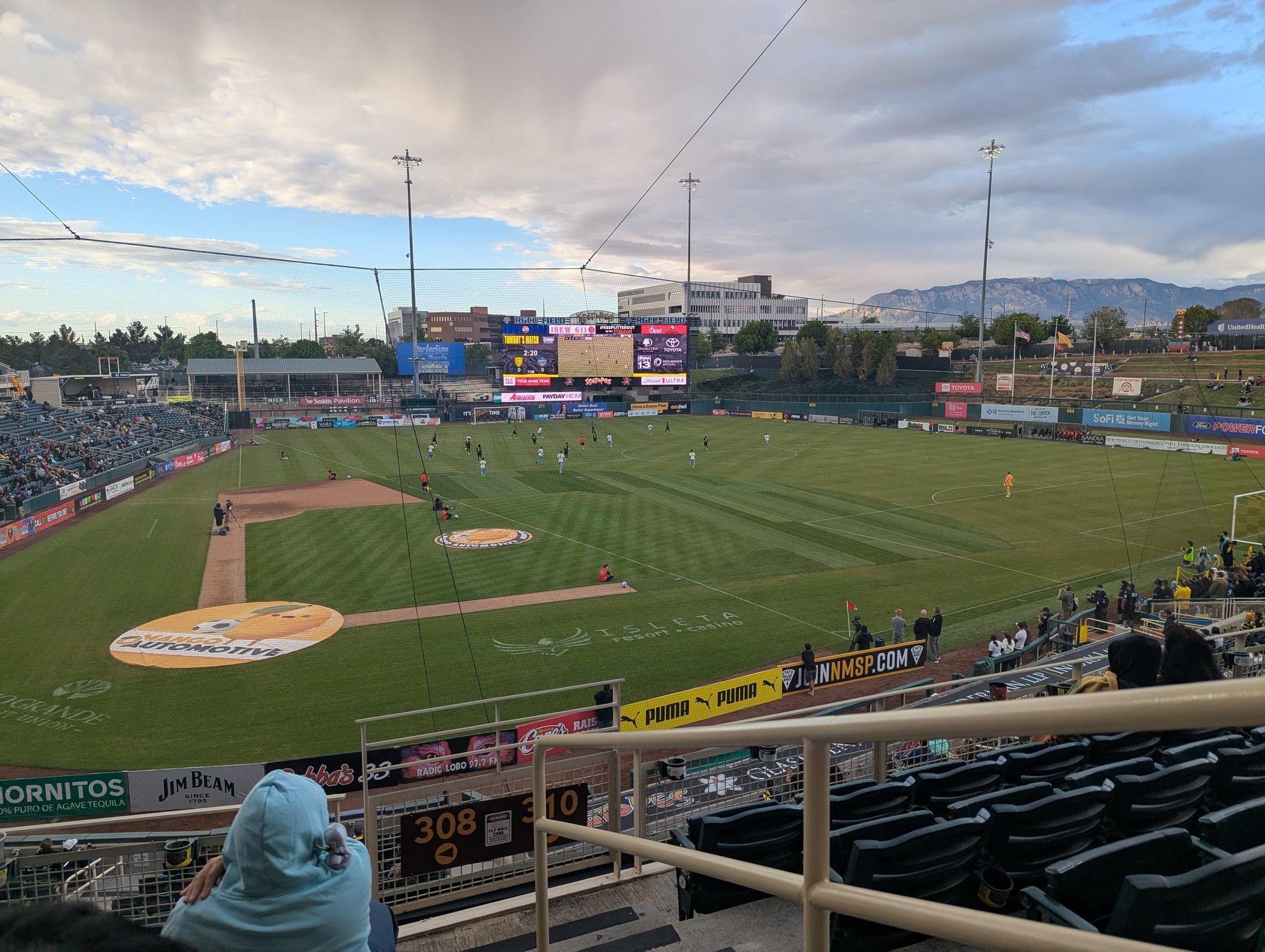 Real Fan View taken from Club 308 at Rio Grande Credit Union Field at Isotopes Park by Amanda R