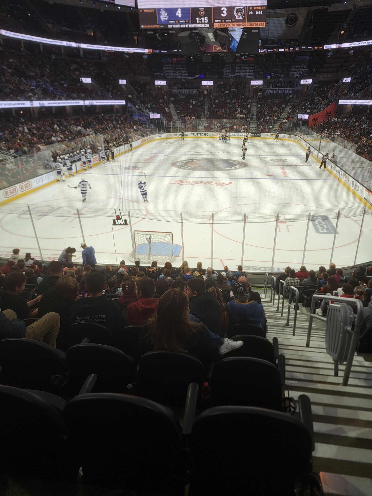 Real Fan View taken from Section 101 at Rocket Arena by Christopher S