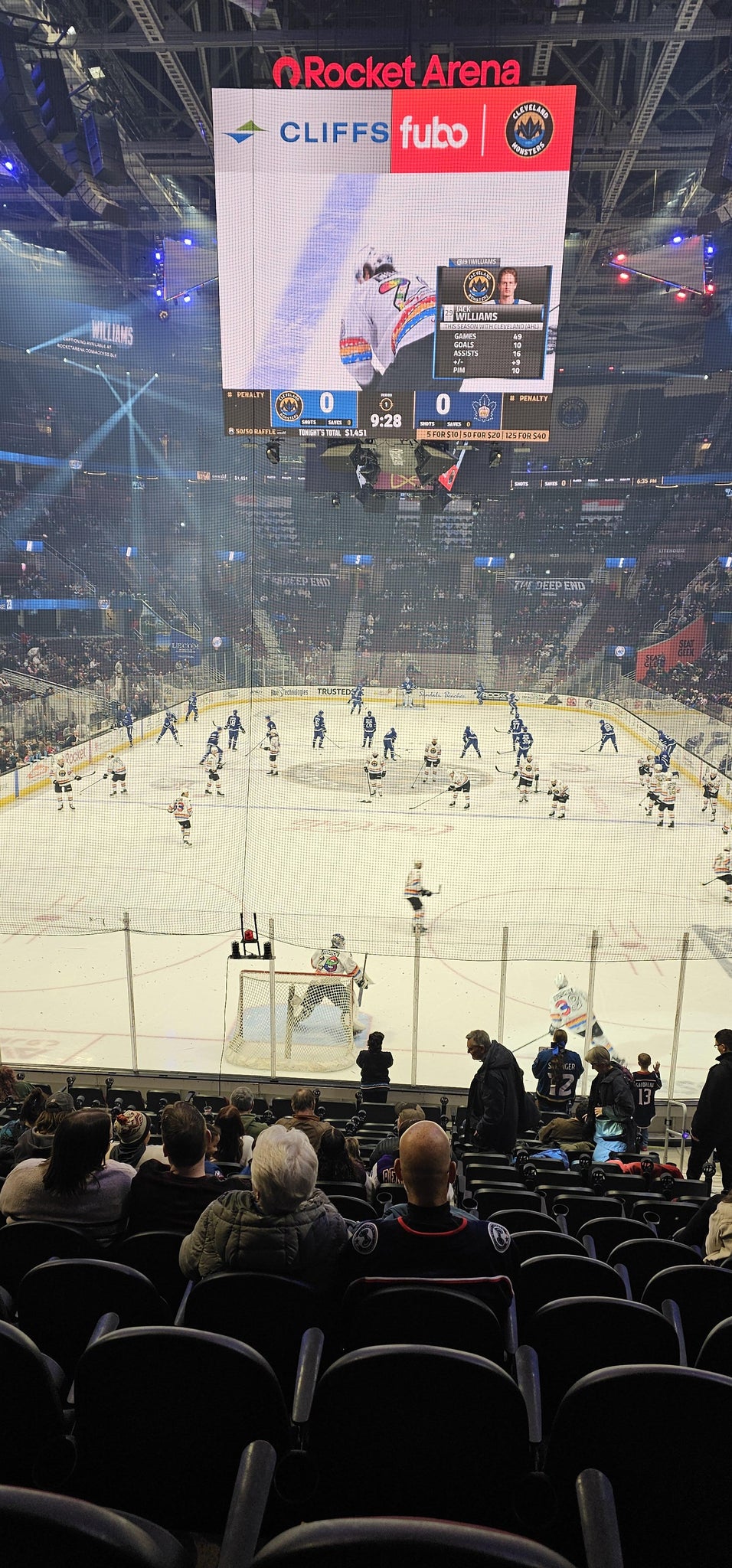 Real Fan View taken from Section 101 at Rocket Arena by Linda G