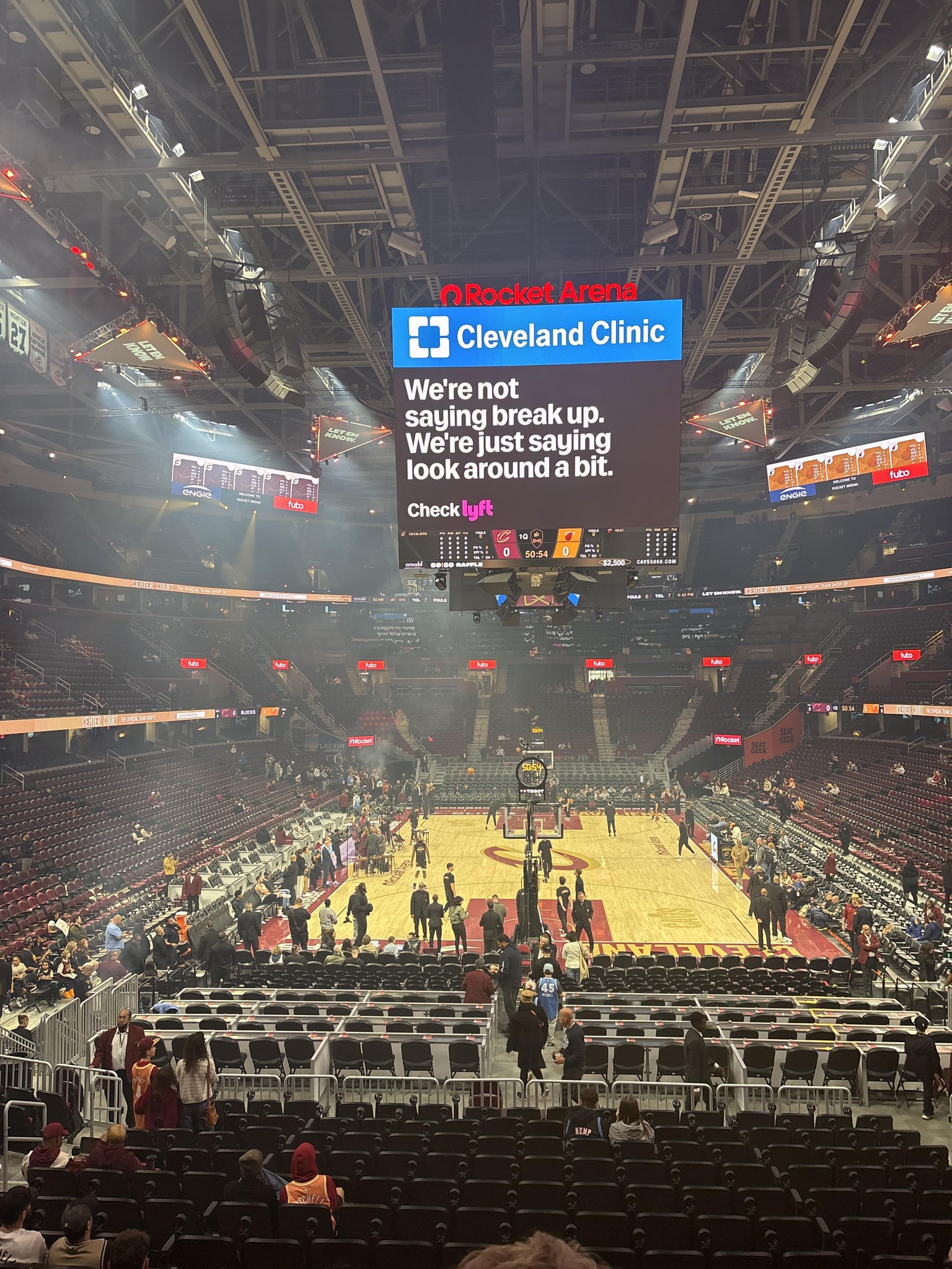 Real Fan View taken from Section 101 at Rocket Arena by Caleb L