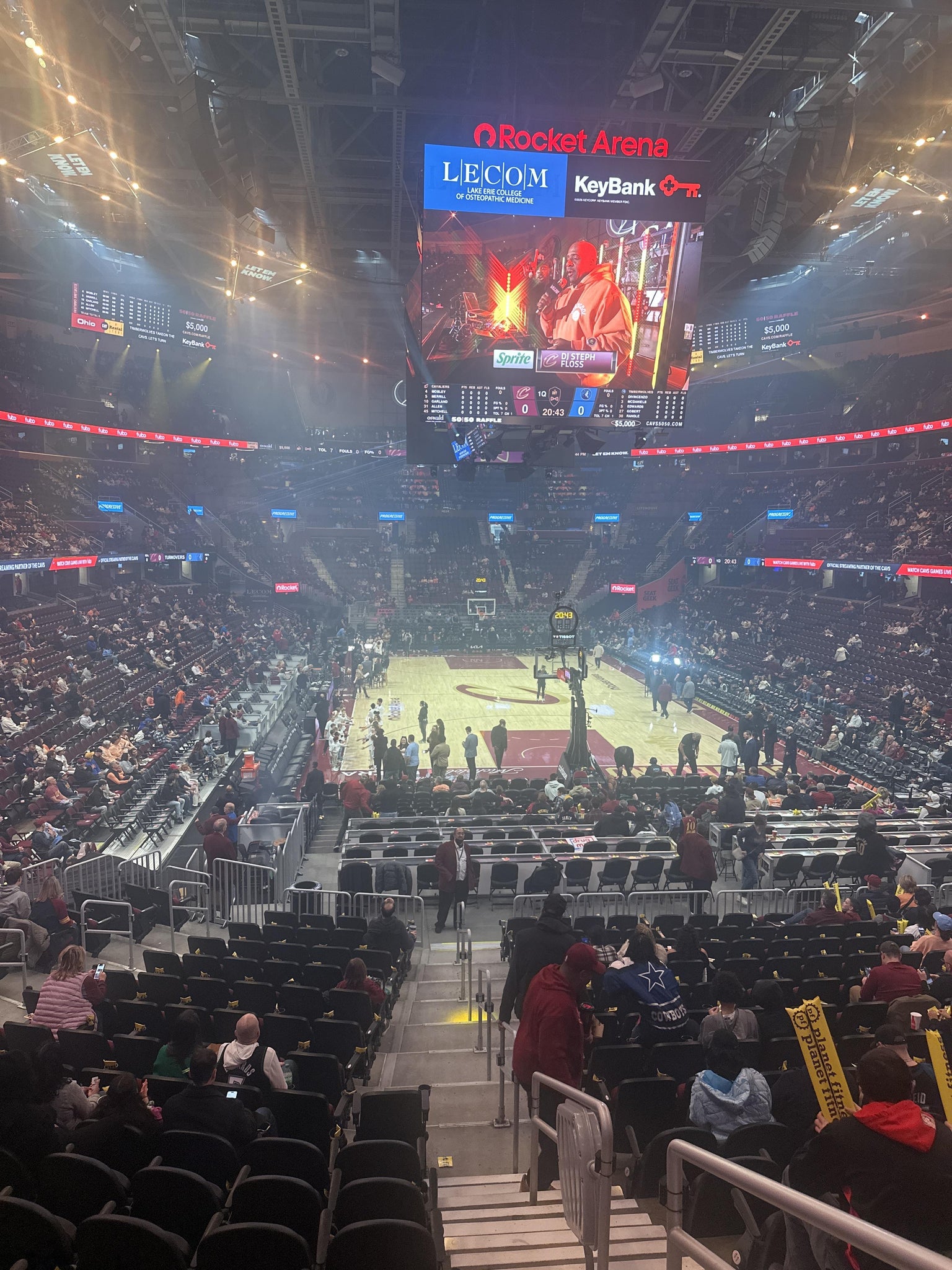 Real Fan View taken from Section 102 at Rocket Arena by Jeffrey C