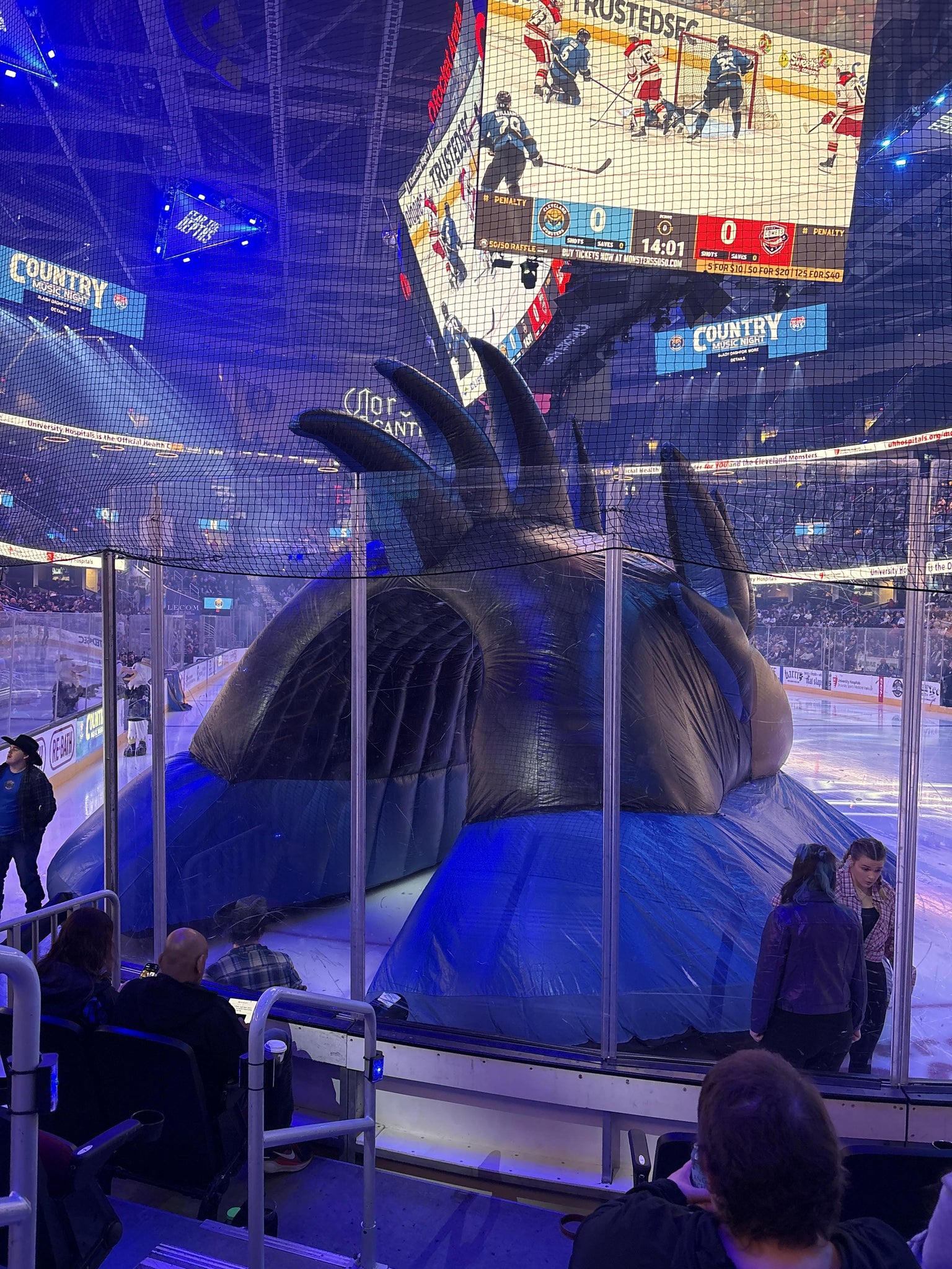 Real Fan View taken from Section 102 at Rocket Arena by Cathleen K