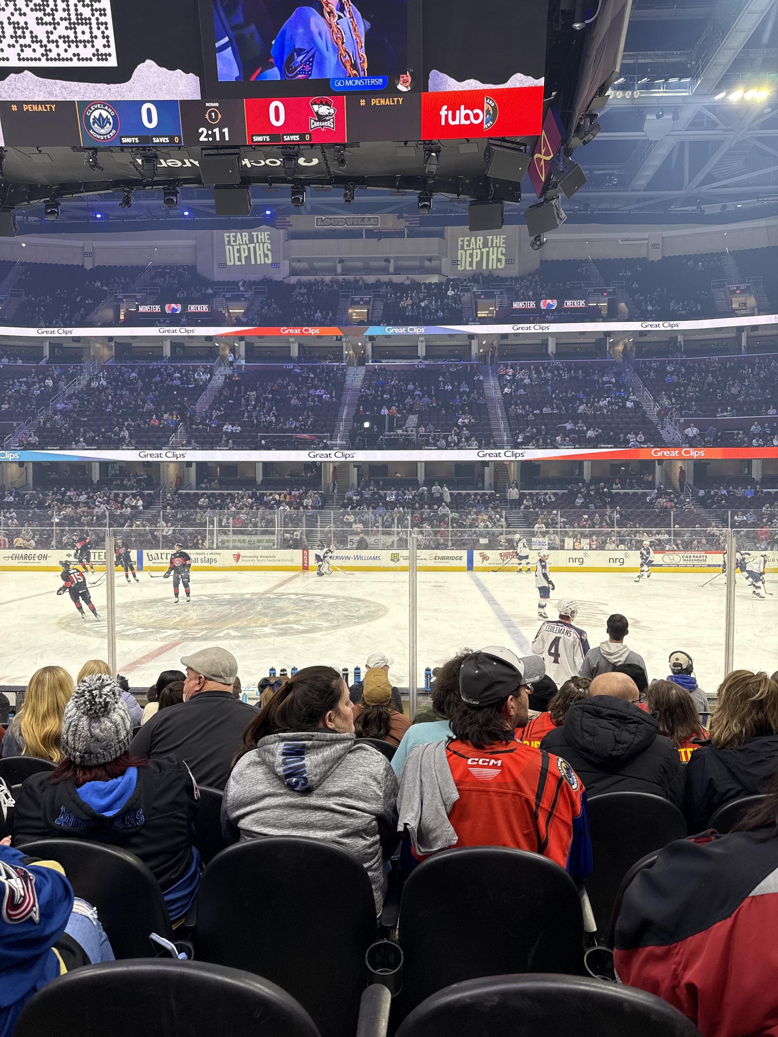 Real Fan View taken from Section 107 at Rocket Arena by Emmalee K