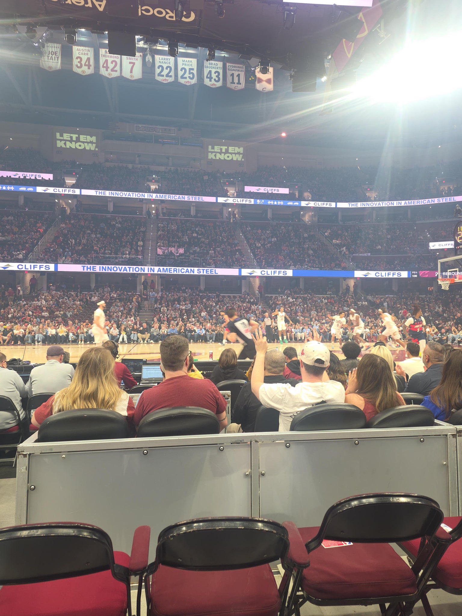 Real Fan View taken from Section 107 at Rocket Arena by Destiny T