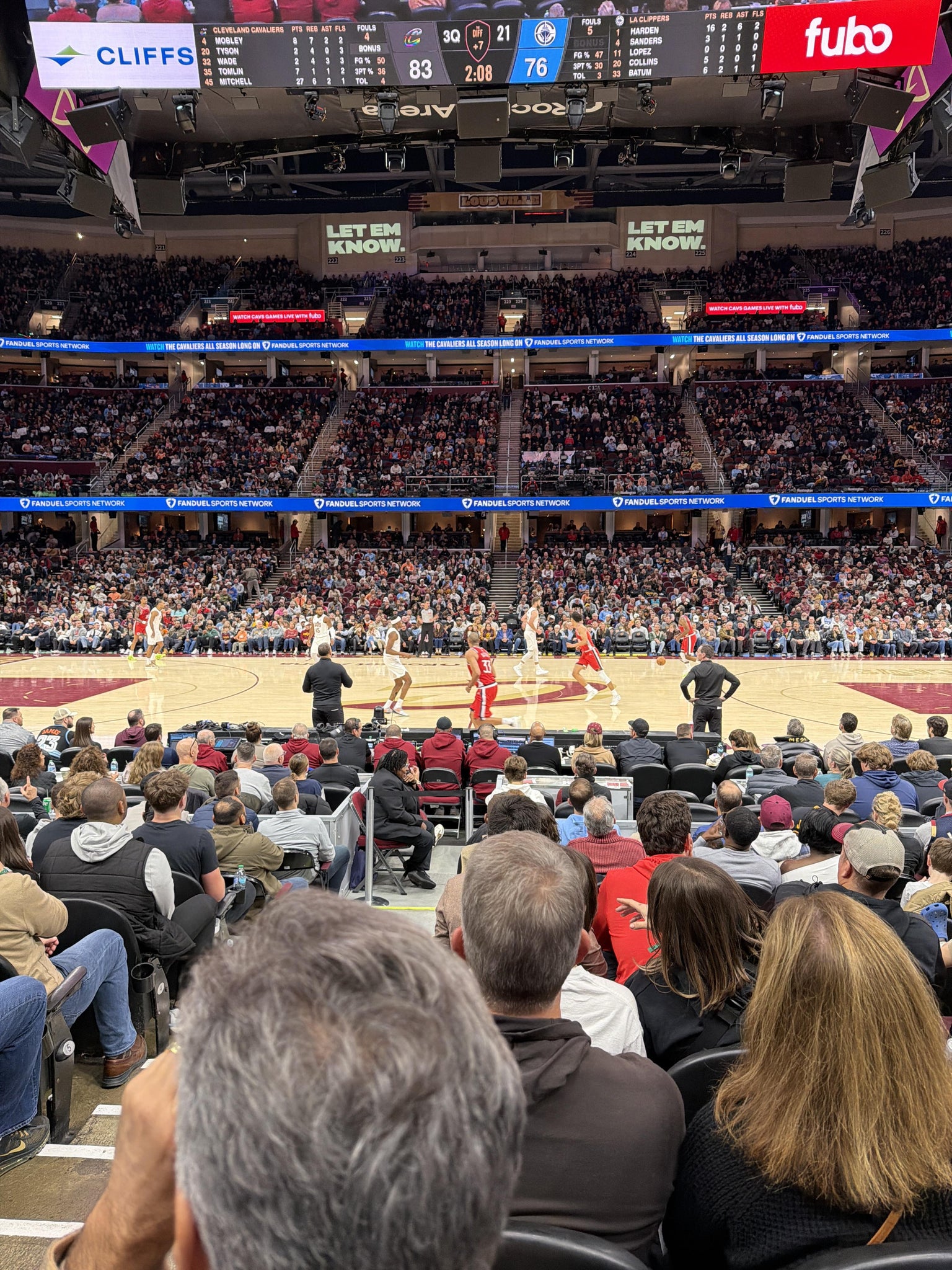 Real Fan View taken from Section 107 at Rocket Arena by William S