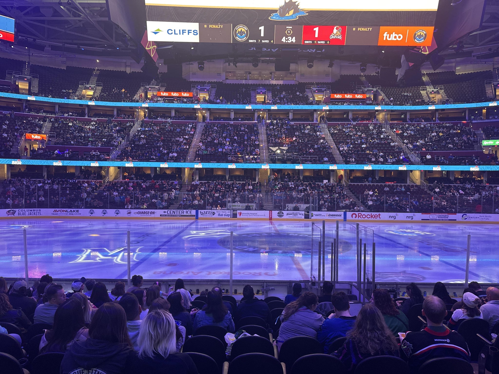 Real Fan View taken from Section 108 at Rocket Arena by Shelby F