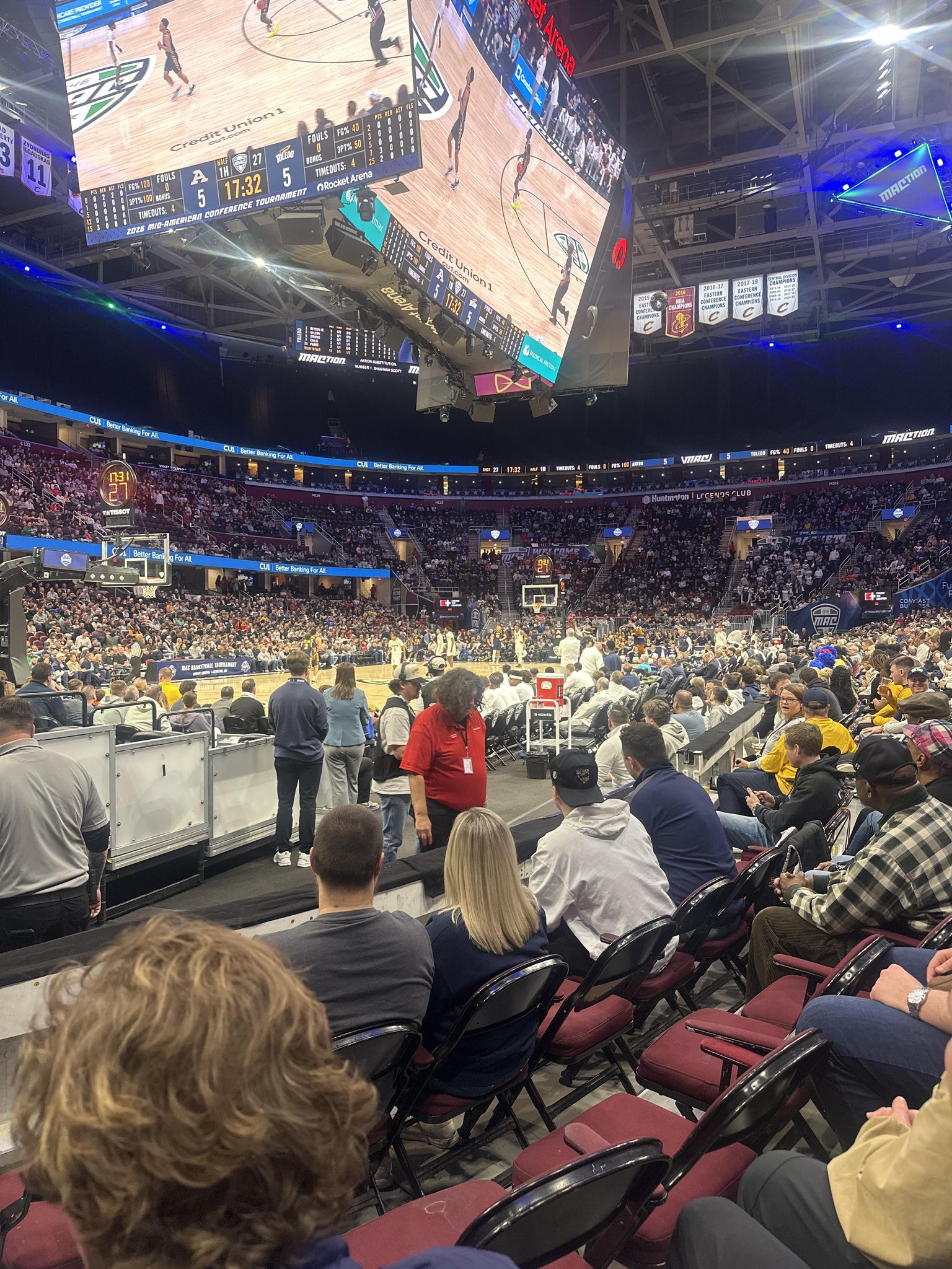 Real Fan View taken from Section 110 at Rocket Arena by Jeffrey C