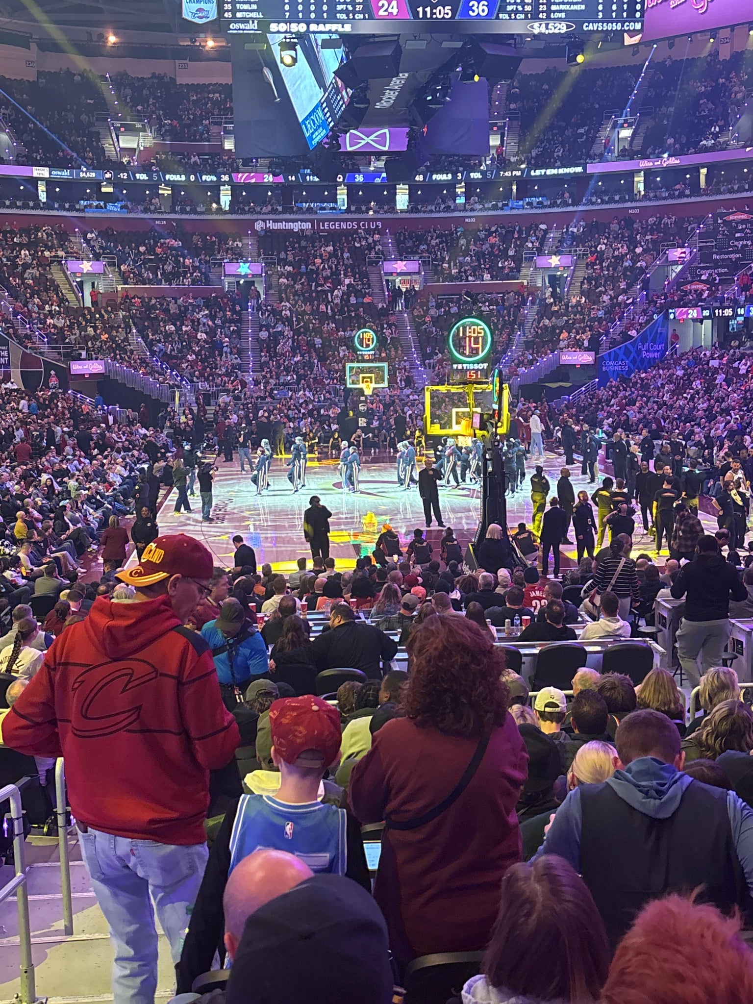 Real Fan View taken from Section 114 at Rocket Arena by Stephen H