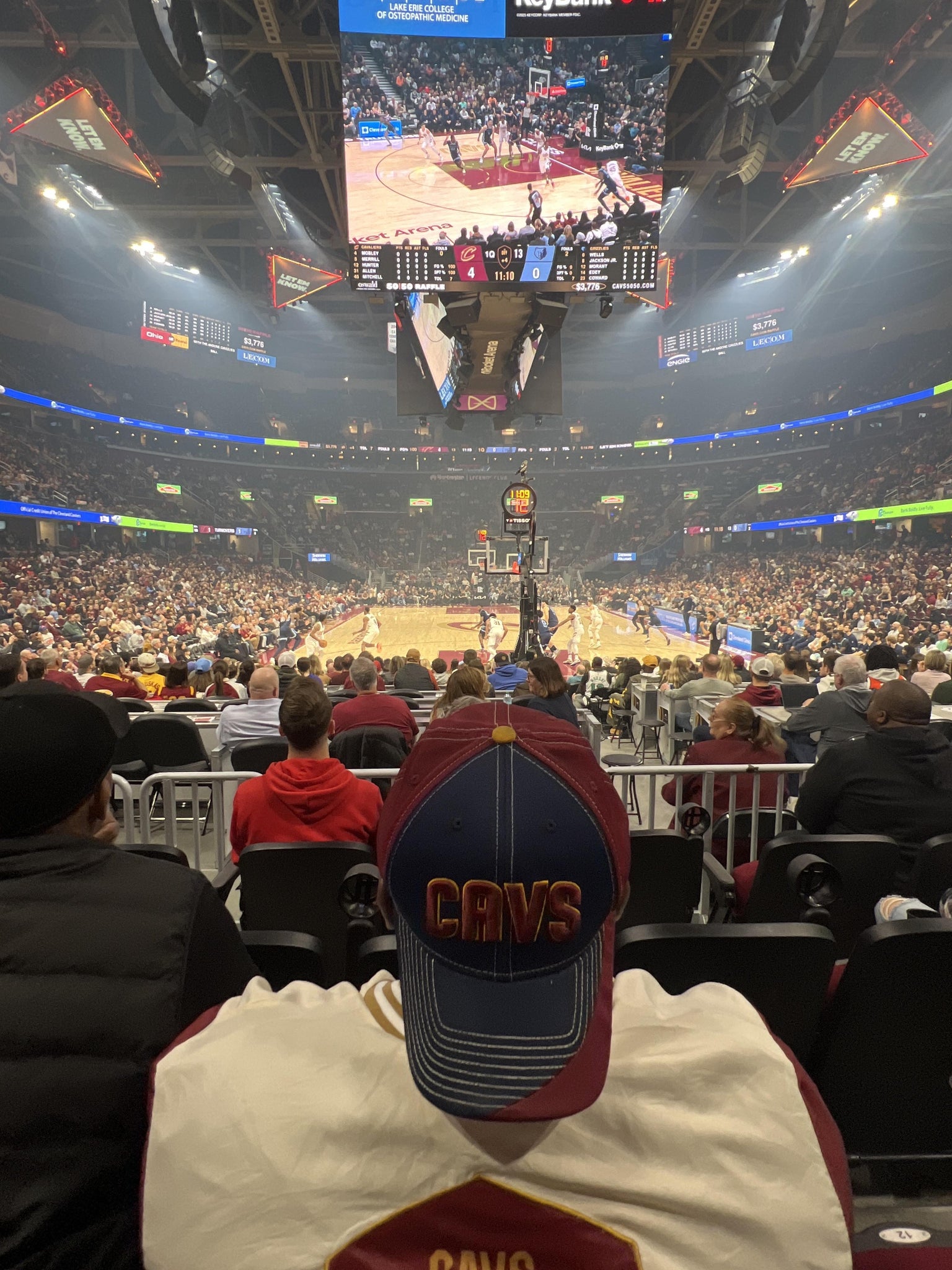 Real Fan View taken from Section 114 at Rocket Arena by Quincy C
