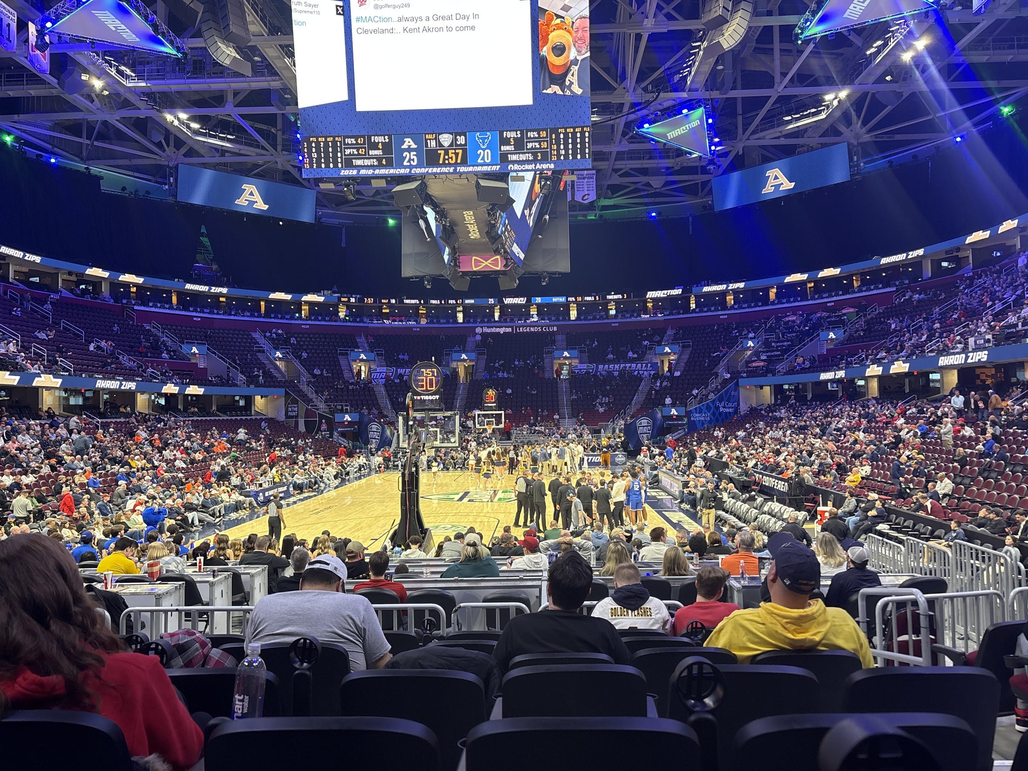 Real Fan View taken from Section 114 at Rocket Arena by Hunter S